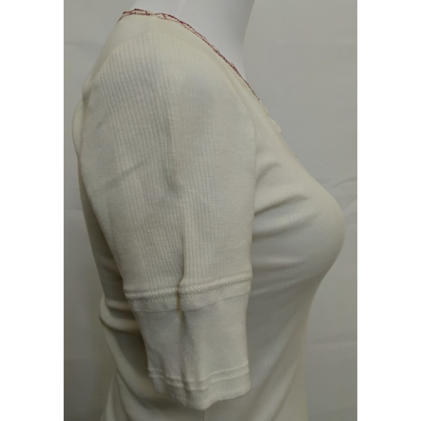 Ralph Lauren Ralph Lauren Knit Top Women S Cream Red Embroidery Rib-Knit Size S / US 4 / IT 40 - 6 Thumbnail