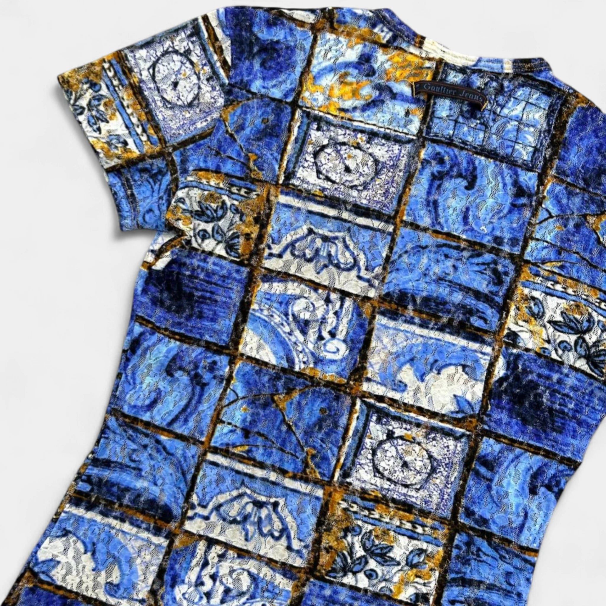 Jean Paul Gaultier Jean Paul Gaultier 90's Floral Mesh T-Shirt Size S / US 4 / IT 40 - 6 Thumbnail