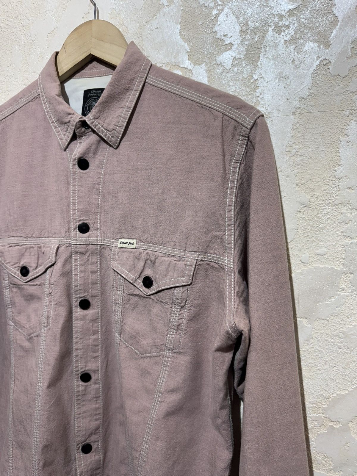Diesel × Vintage Men's Diesel Long Sleeve Shirt Pink Plaid pattern Vintage Size US M / EU 48-50 / 2 - 4 Thumbnail