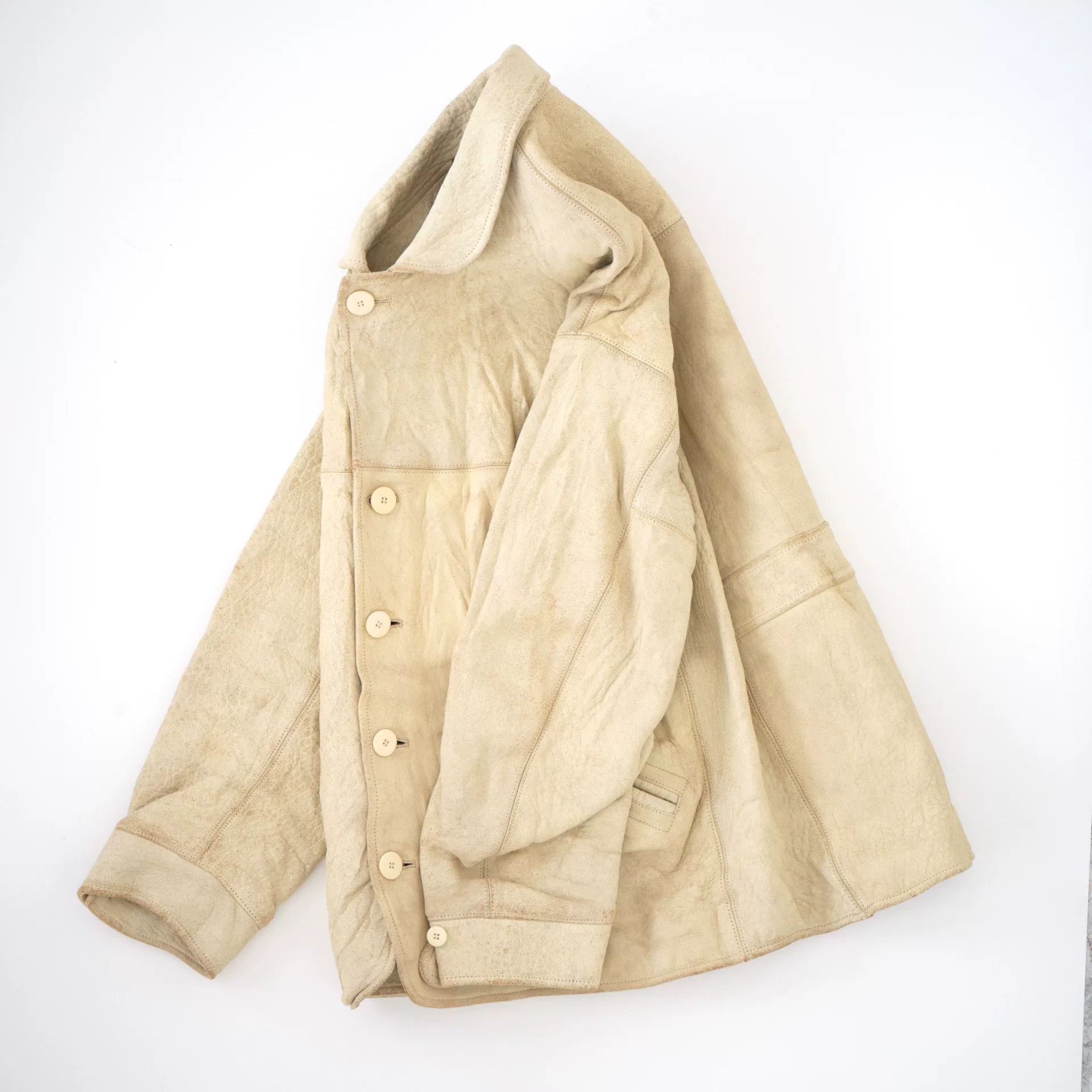 Visvim visvim eton jacket in ivory leather Size US L / EU 52-54 / 3 - 1 Thumbnail