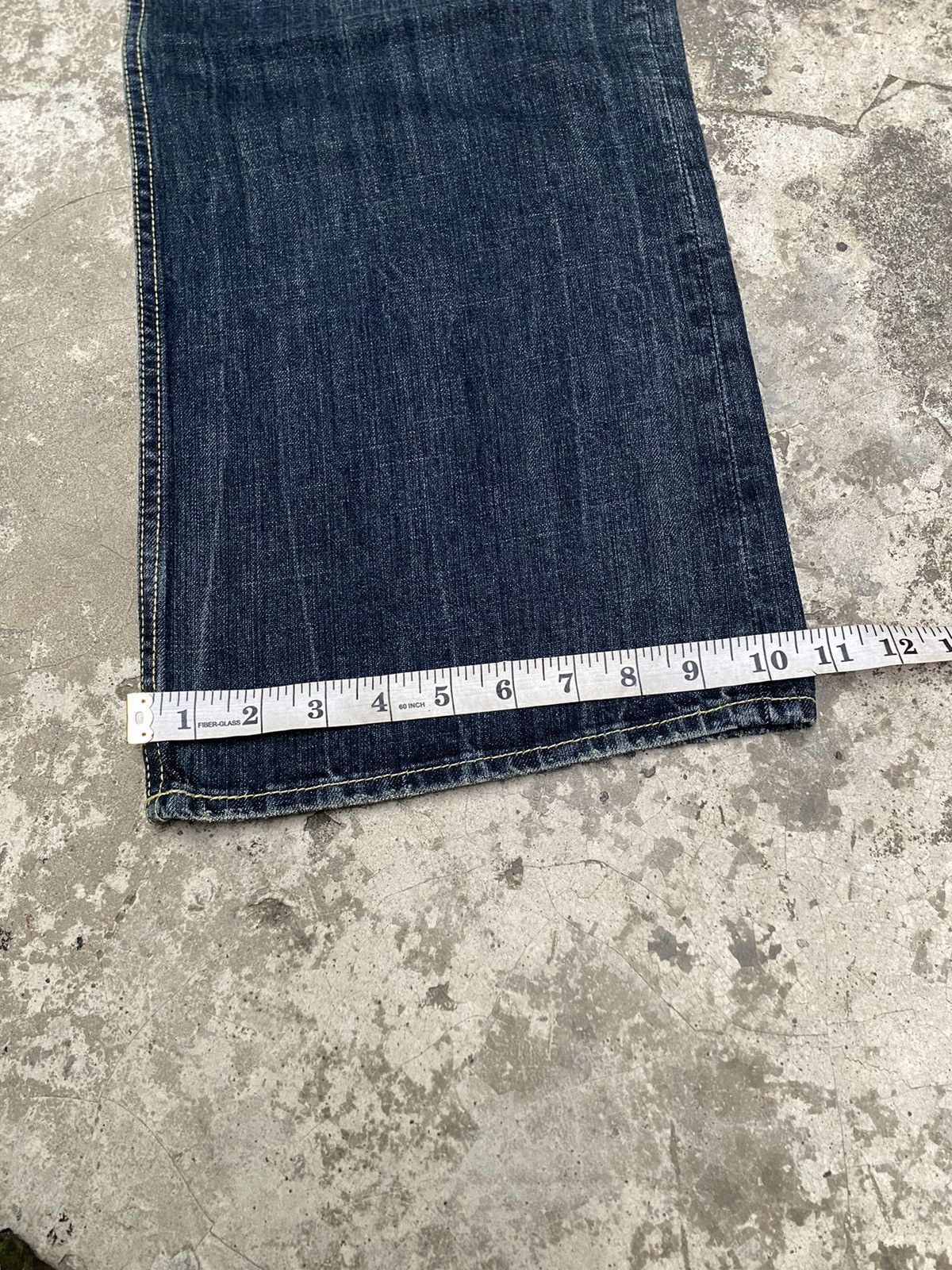 Japanese Brand Flared Japanese Denim Wings Embroidery Distressed Blue Size US 38 / EU 54 - 8 Thumbnail