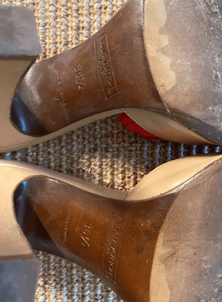 Louis Vuitton × Vintage Louis Vuitton shoes heels boots mules vintage leather Size US 6.5 / IT 36.5 - 5 Thumbnail