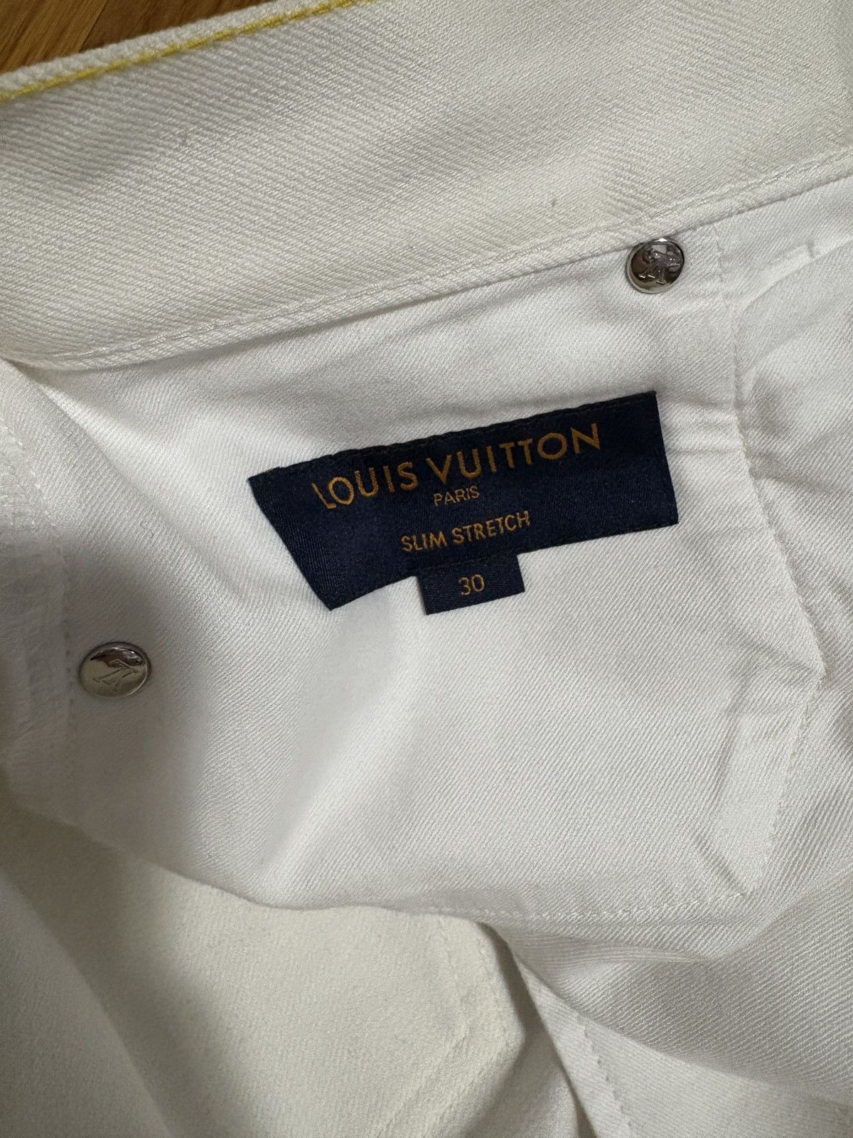 Louis Vuitton LV White Slim Fit Jeans by Virgil Abloh Size US 30 / EU 46 - 19 Thumbnail