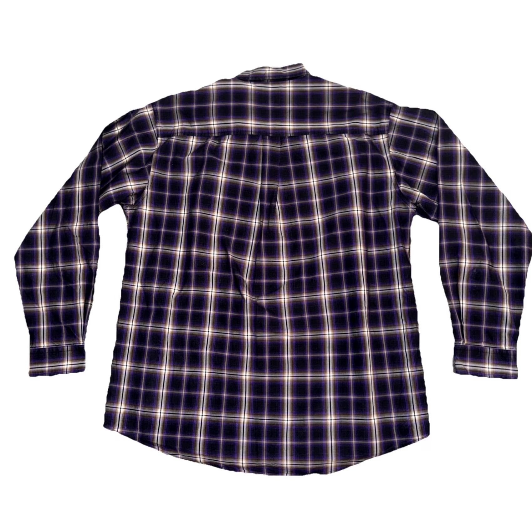 Vintage Cinch Shirt Men’s M Purple Black Plaid Button-Up Long Sleeve Western Cowboy Size US M / EU 48-50 / 2 - 2 Thumbnail
