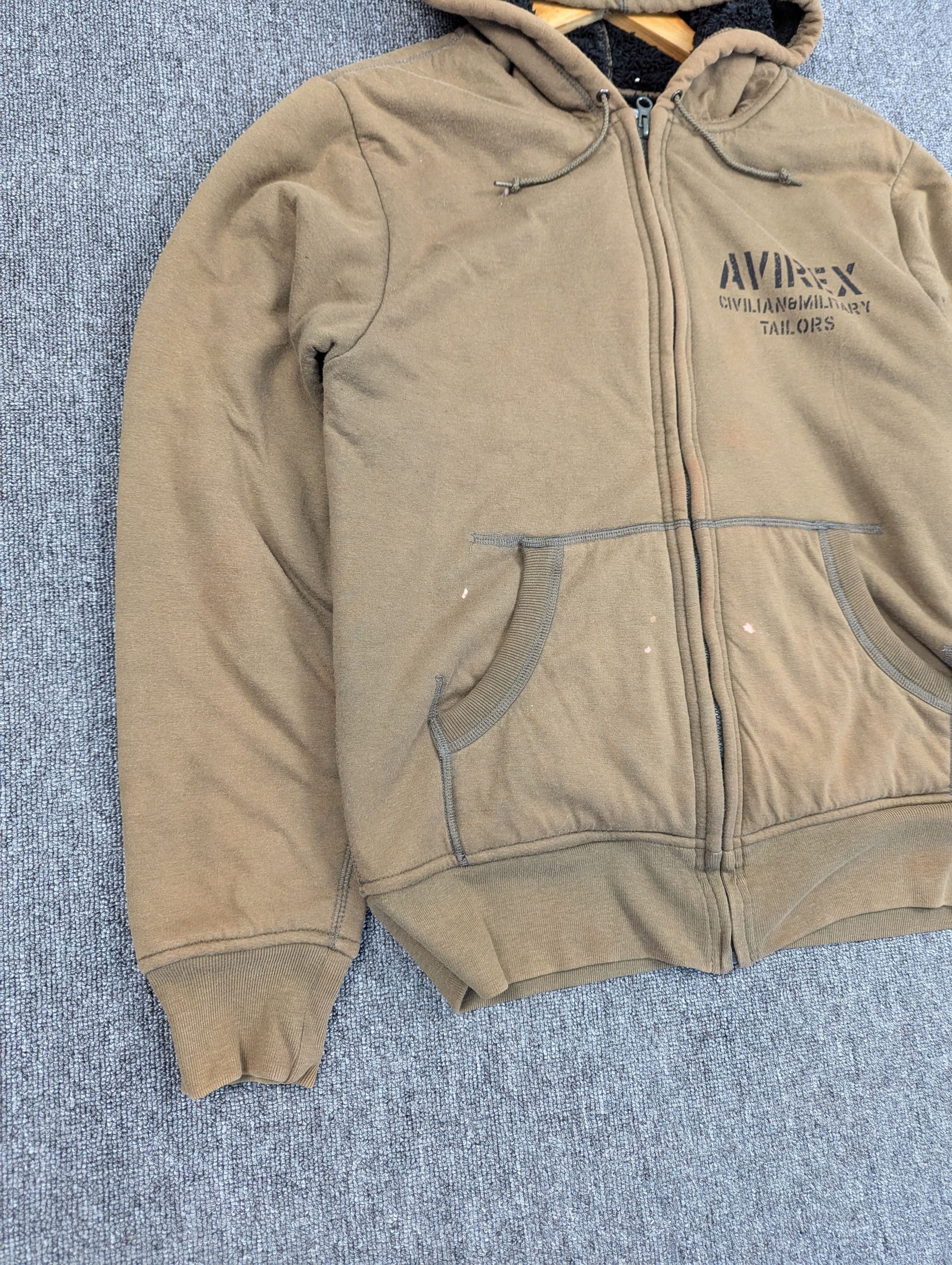 Avirex Avirex U.S.A Distressed Sherpa Lined Hoodie Zipper Size US M / EU 48-50 / 2 - 4 Thumbnail