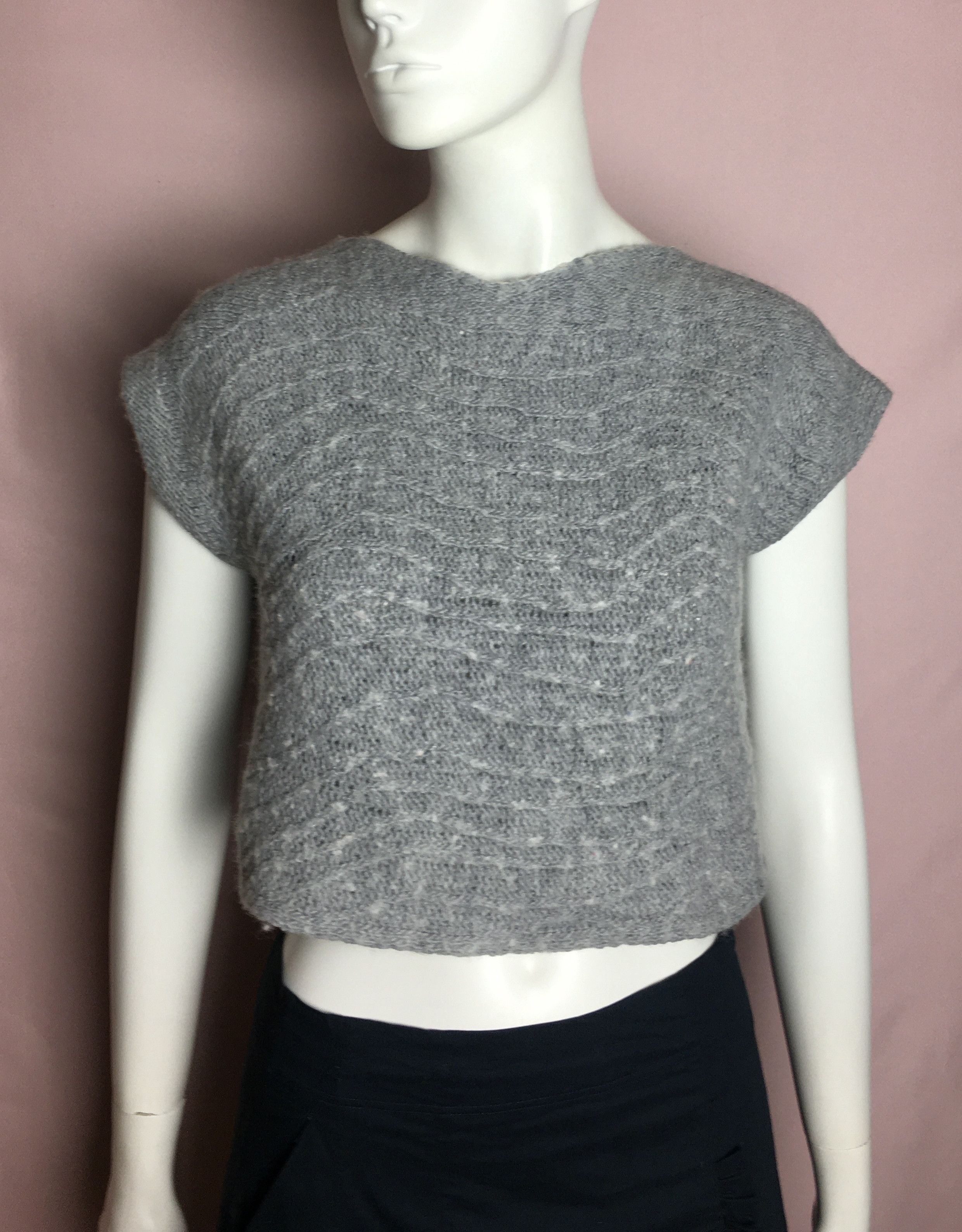 Cop Copine Cop Copine LAUNTER Short Sleeve Cropped Knit Sweater Sz S Size S / US 4 / IT 40 - 2 Thumbnail