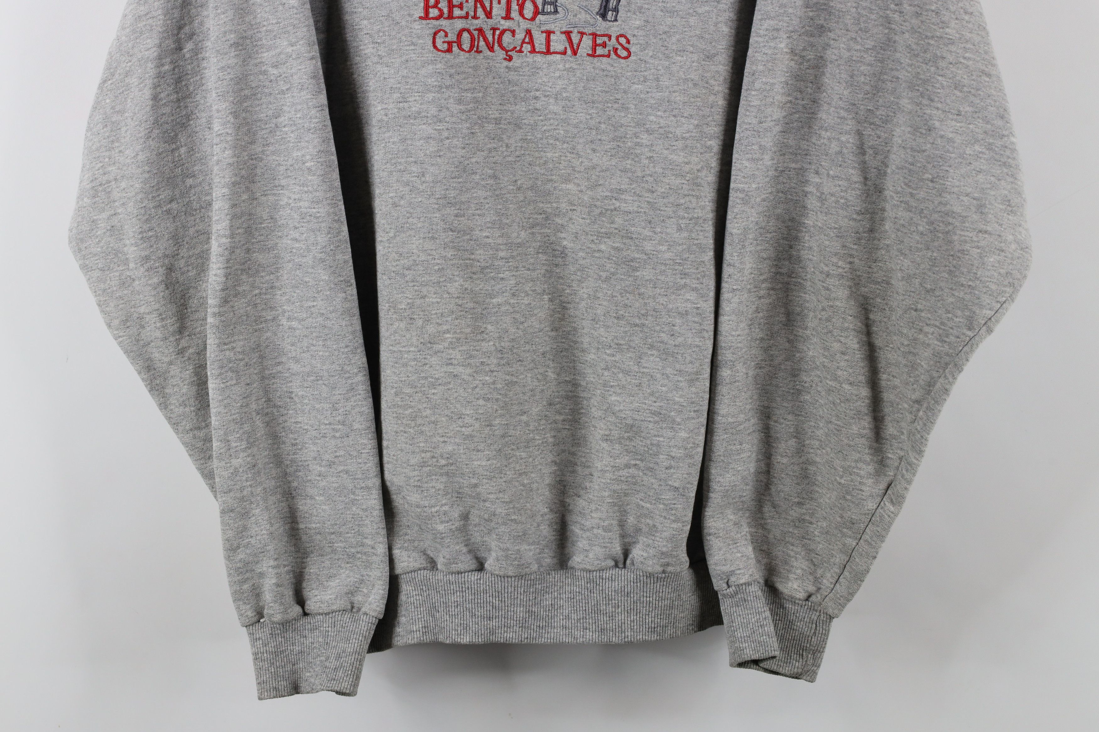 Vintage Vintage 90s Spell Out Bento Goncalves Brazil Sweatshirt Gray Size US XL / EU 56 / 4 - 3 Thumbnail