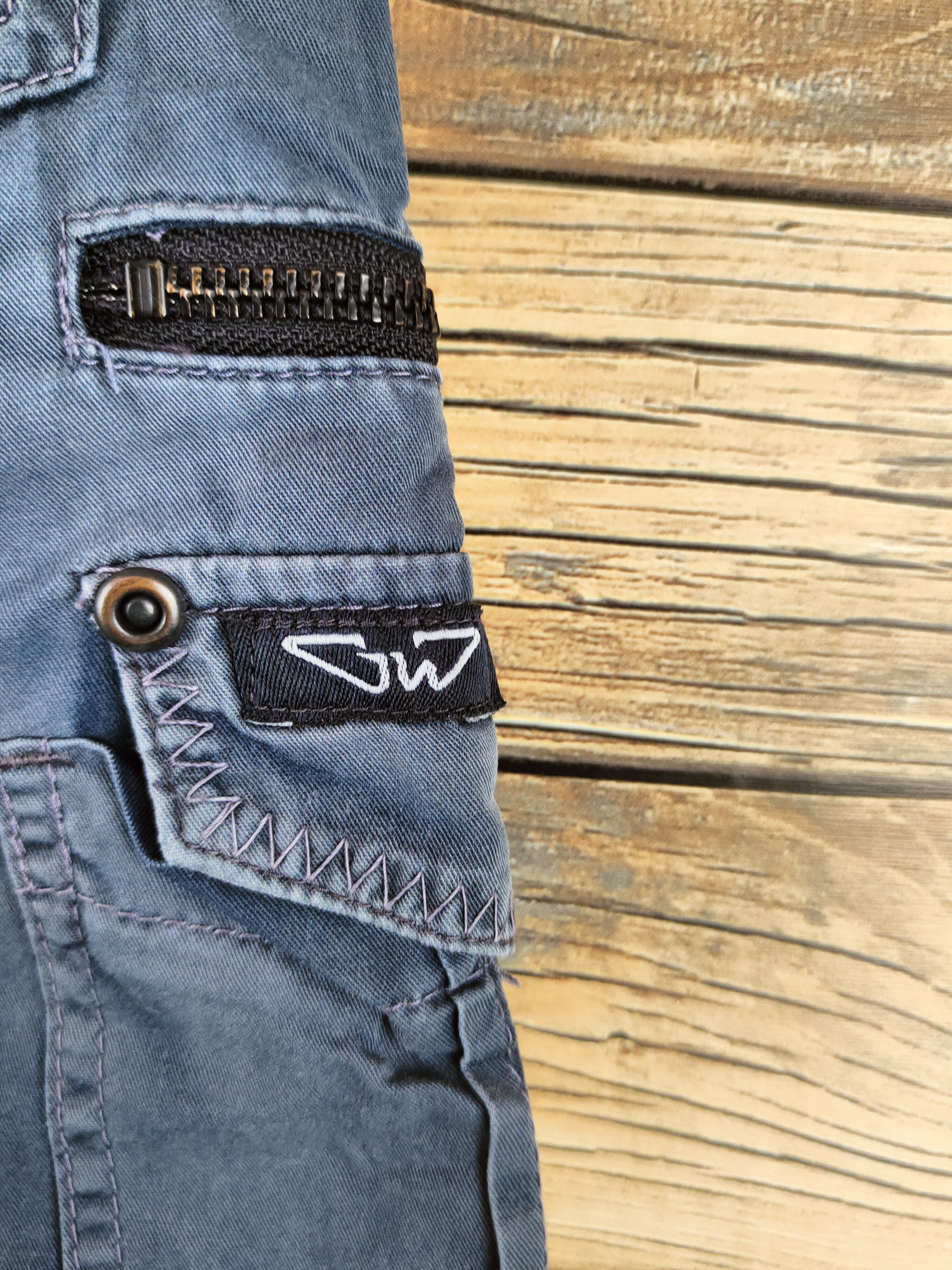 Japanese Brand DL GW Blue Multipocket utility Cargo Pants #46-293 Size US 28 / EU 44 - 7 Thumbnail