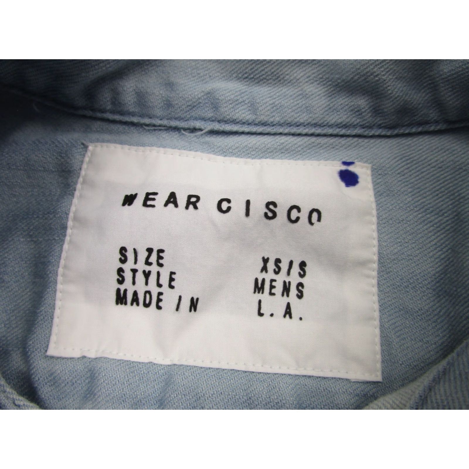 Vintage VINTAGE Wear Cisco Denim Shirt Womens L Blue Cropped Long Sleeve Button-Up Cowgirl Relaxed Fit Size L / US 10 / IT 46 - 6 Thumbnail