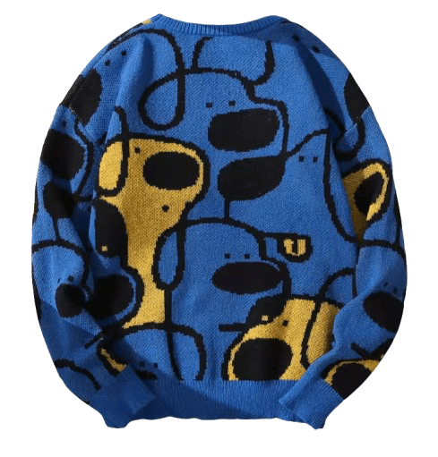 Other Street Retro Y2K Cute Cartoon Dog Jacquard Knitwear Size US S / EU 44-46 / 1 - 2 Thumbnail