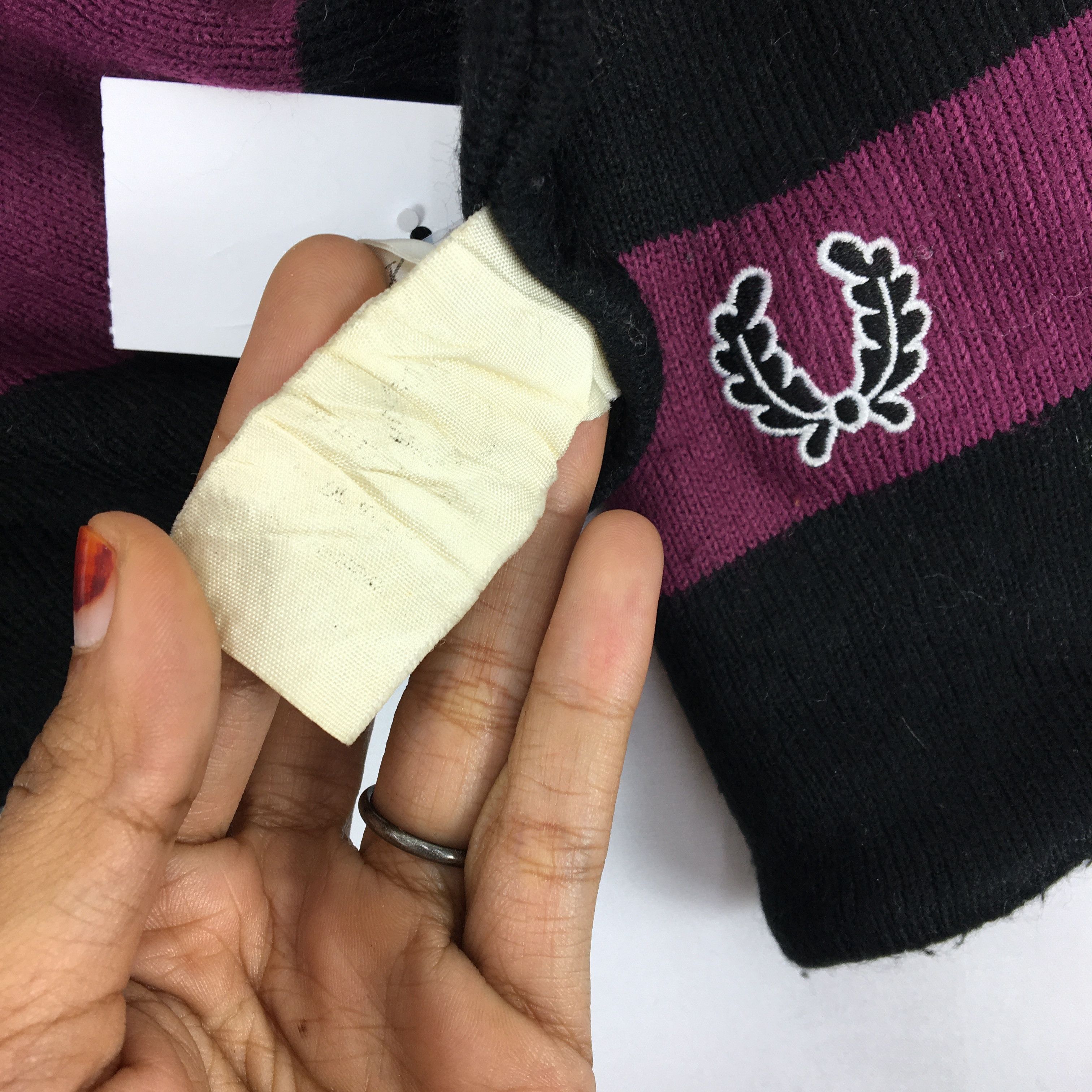 Fred Perry Vintage Fred Perry Scarf Ribbed Knit Wool Christmas . Size ONE SIZE - 5 Thumbnail