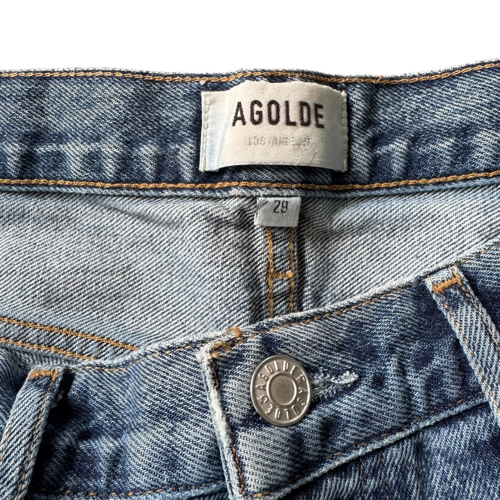 Agolde AGOLDE Lana Straight Jean Backdrop Distressed Size 29" - 4 Thumbnail