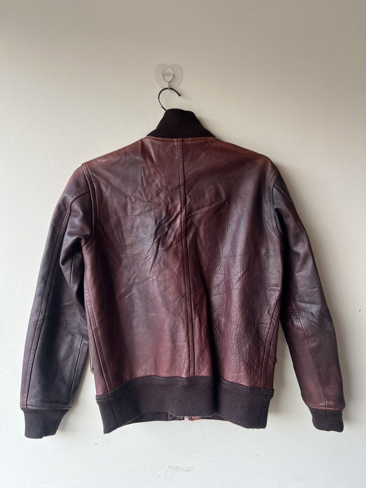 N.Hoolywood SAMPLE Only N.Hoolywood Japan Fade Patina Leather Jacket Size US S / EU 44-46 / 1 - 3 Thumbnail