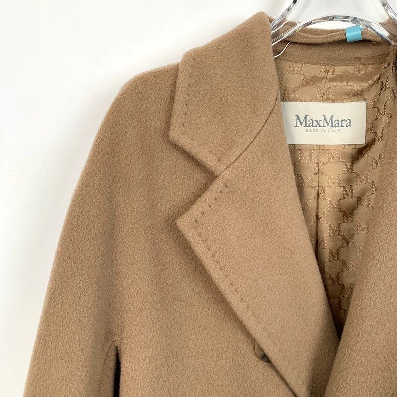 Max Mara Max Mara 101801 Collection Brown Sheepwool Lapel Double Br Size XXS / US 00 / IT 34 - 3 Thumbnail