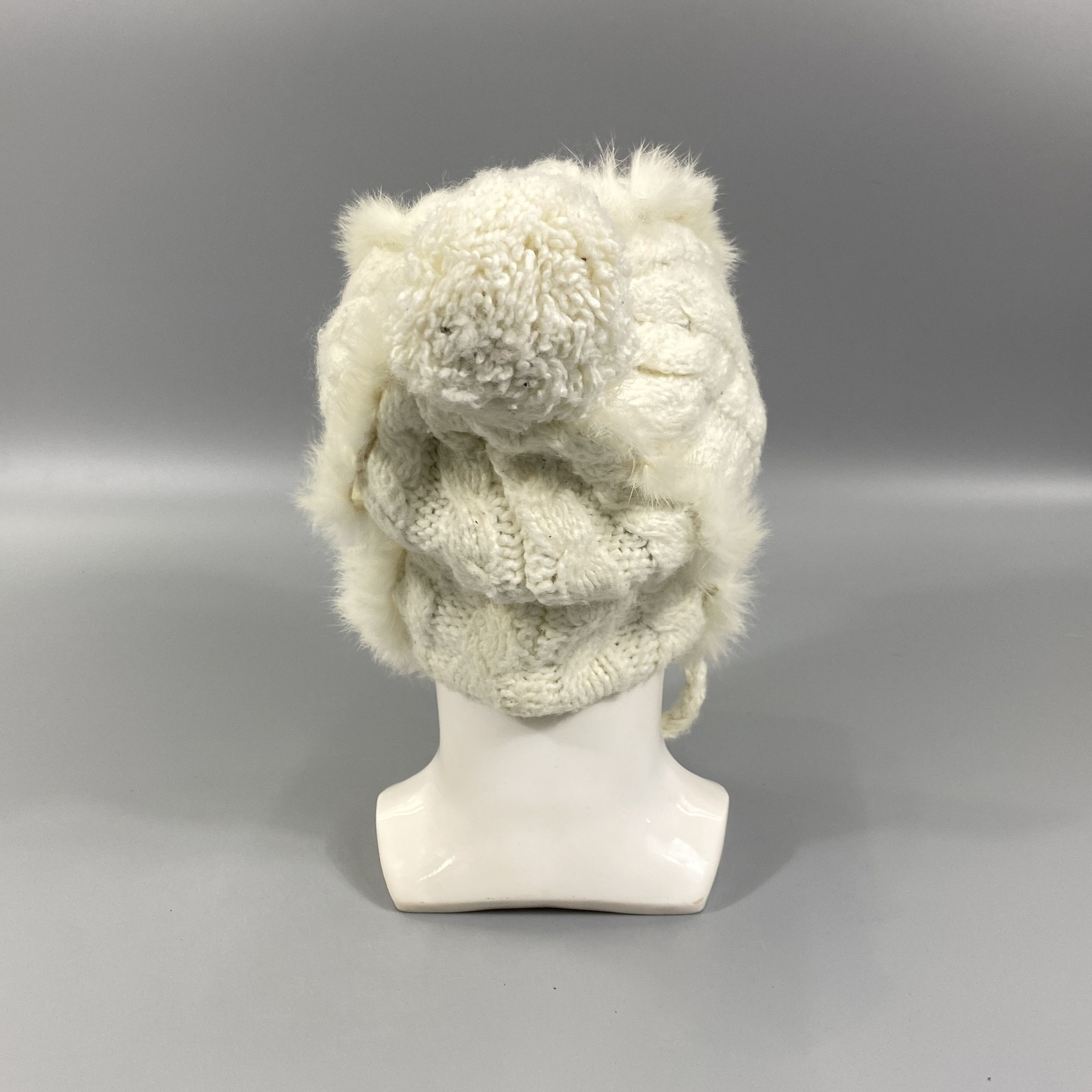 Japanese Brand Phenix Ear Flap Knited Beanie With Pom Pom -BN877 Size ONE SIZE - 4 Thumbnail