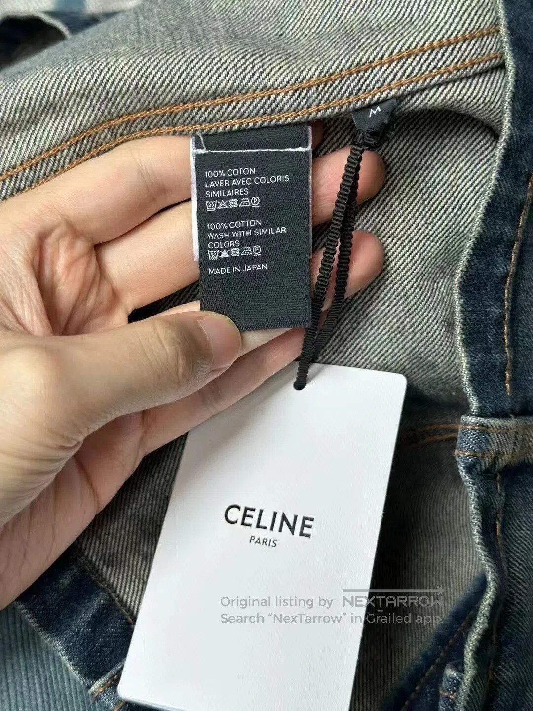 Celine CELINE Gold Button Cropped Denim Jacket| Size M / US 6-8 / IT 42-44 - 5 Thumbnail