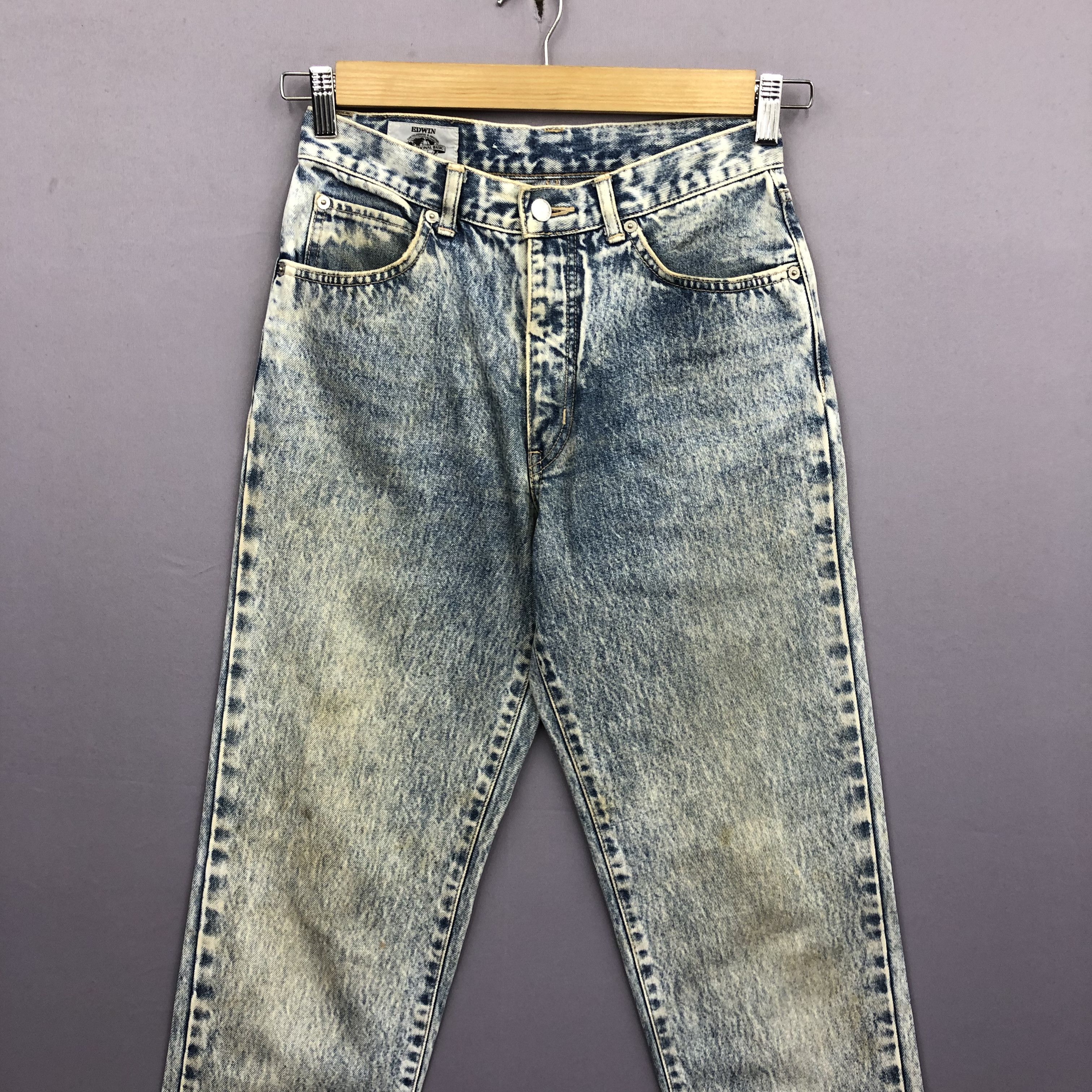 Edwin Vintage 90s Edwin Acid Wash Jeans Japanese Grunge Denim Size 26" / US 2 / IT 38 - 3 Thumbnail