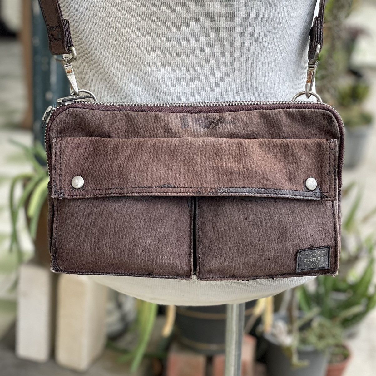Head Porter × Porter Distressed Porter Free Style Shoulder Bag Size ONE SIZE - 2 Thumbnail