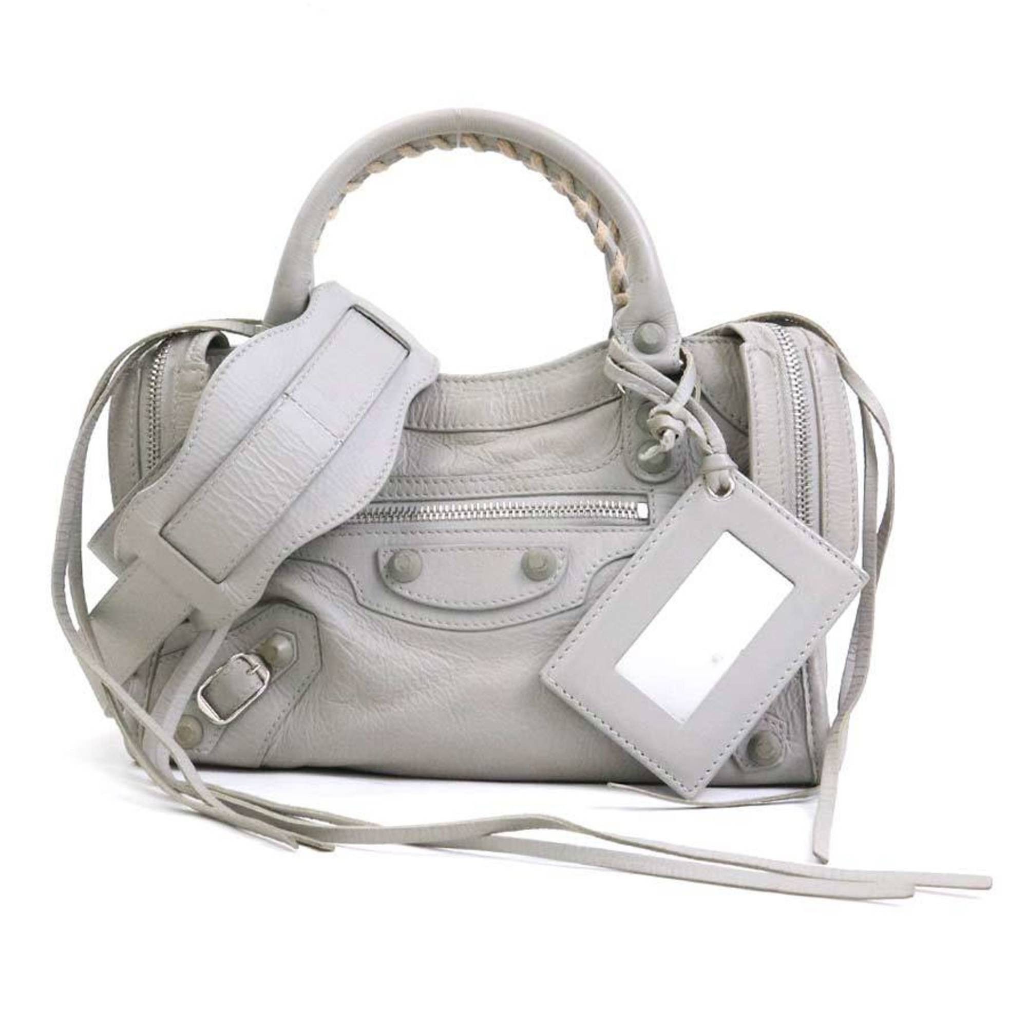 Balenciaga Classic Mini City handbag/shoulder bag in light grey