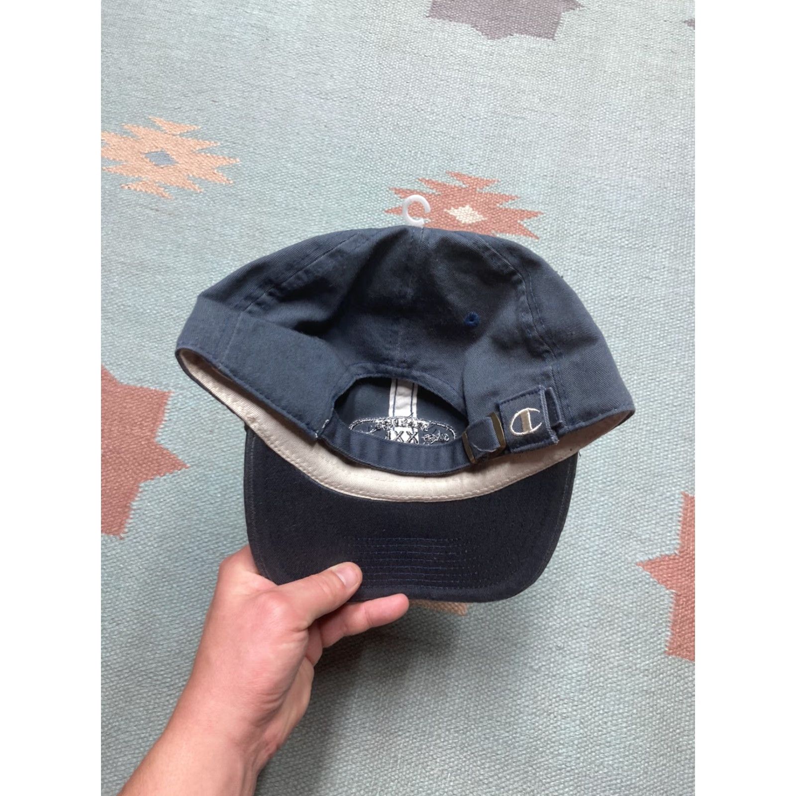 Champion VINTAGE Champion Strapback Hat Cap XXL Blue Dad NWT Deadstock Adjustable Men Cap Hat Size ONE SIZE - 4 Thumbnail