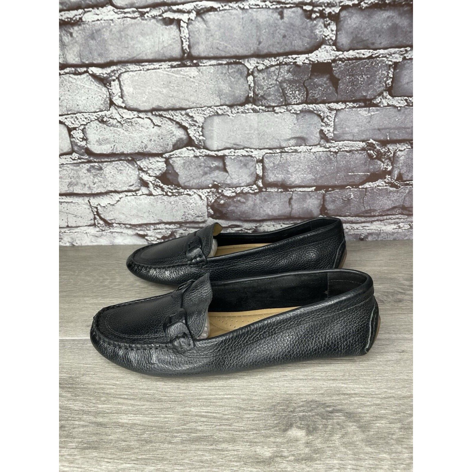 Bass G.H. Bass & Co. Bass Reese Black Leather Driving Loafers Wom Size US 9.5 / IT 39.5 - 18 Thumbnail