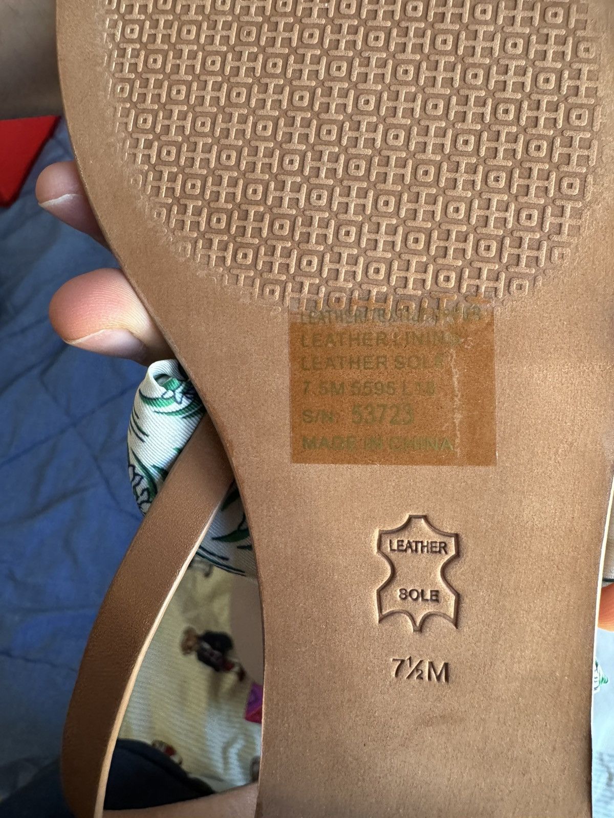 Tory Burch Tory Burch Miller Scarf Sandal Tan/ Blue Meridian Size US 7.5 / IT 37.5 - 3 Thumbnail