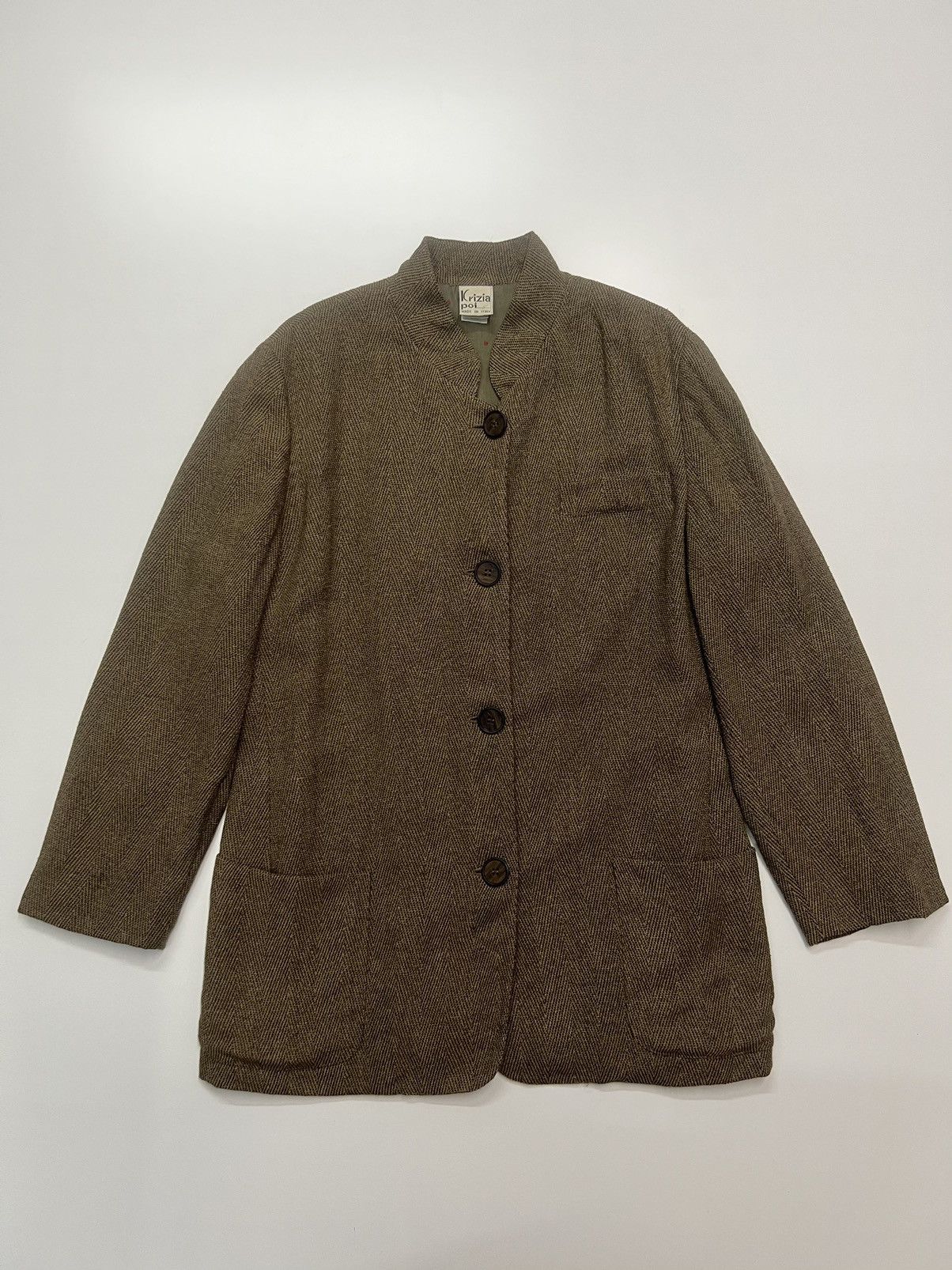 image of Krizia Uomo Krizia Poi... Womens Coat in Brown (Size Medium)