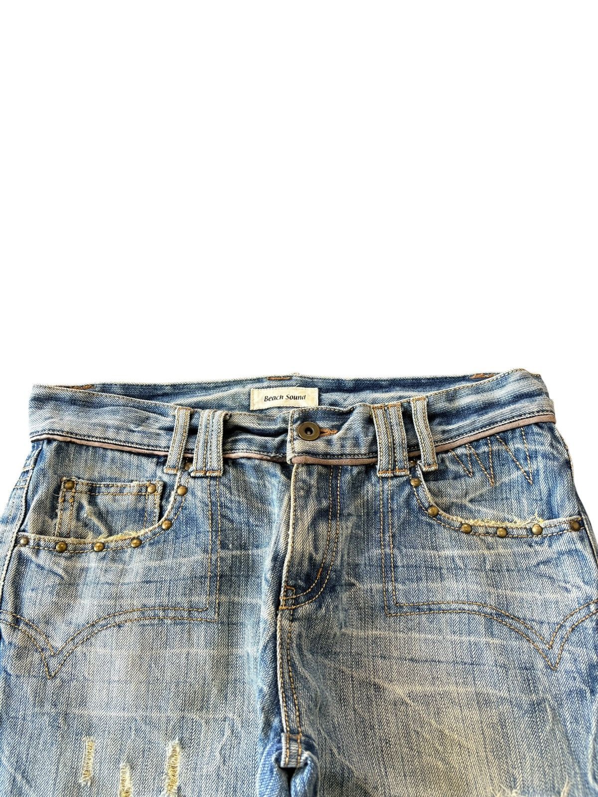 Hysteric Glamour Vintage Japanese Brand Crack Fade Distressed Bootcut Jeans Size 32" / US 10 / IT 46 - 4 Thumbnail