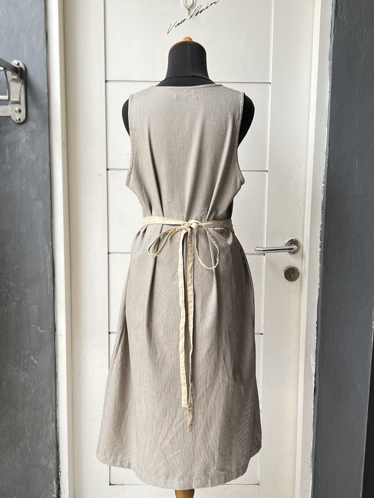Issey Miyake IM PRODUCT Issey Miyake Striped Sleeveless Dress Size S / US 4 / IT 40 - 6 Thumbnail