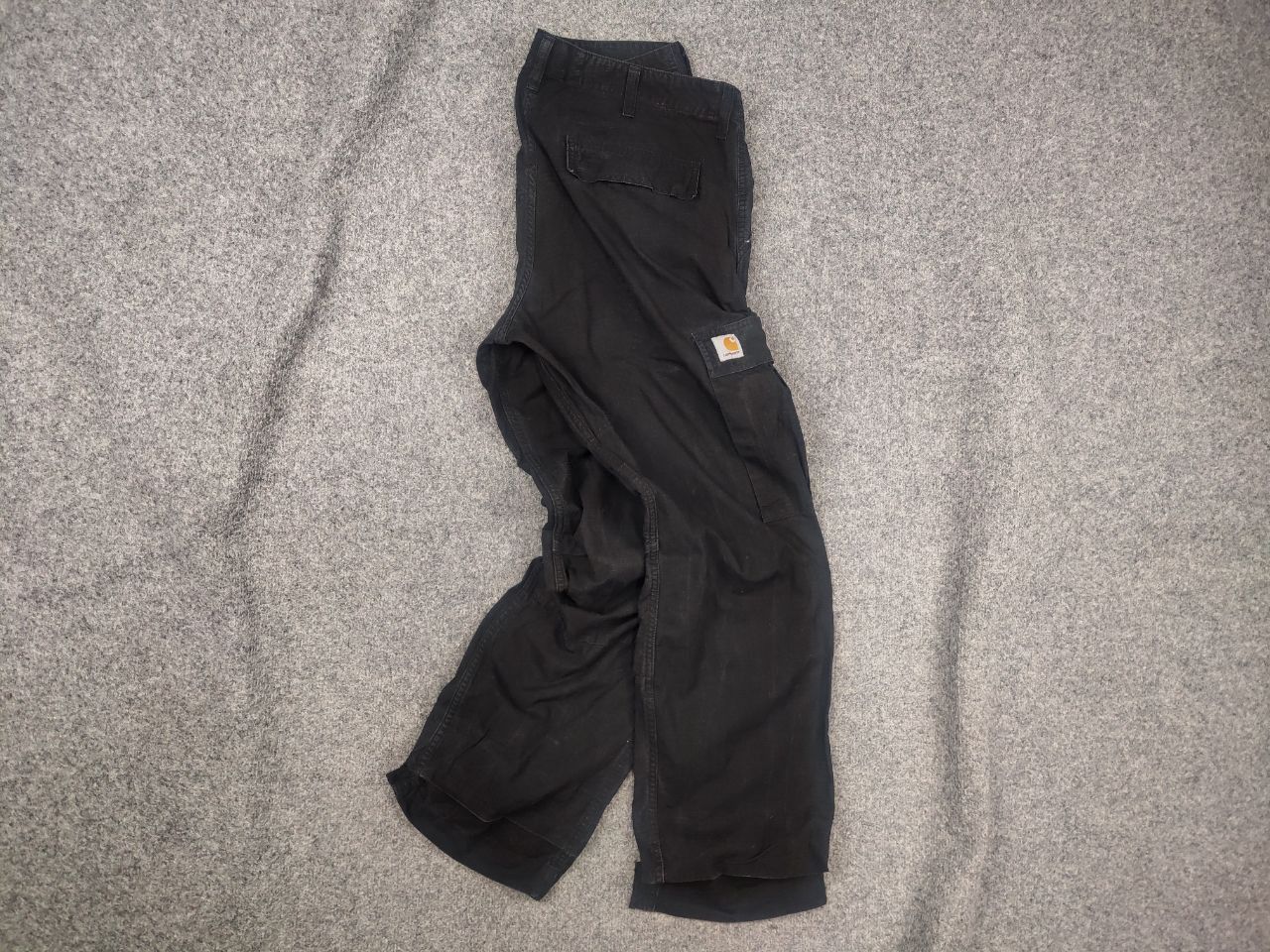 Carhartt Vintage Carhartt Wip Cargo Pants Black Faded Ripstop Y2K Size US 34 / EU 50 - 1 Thumbnail