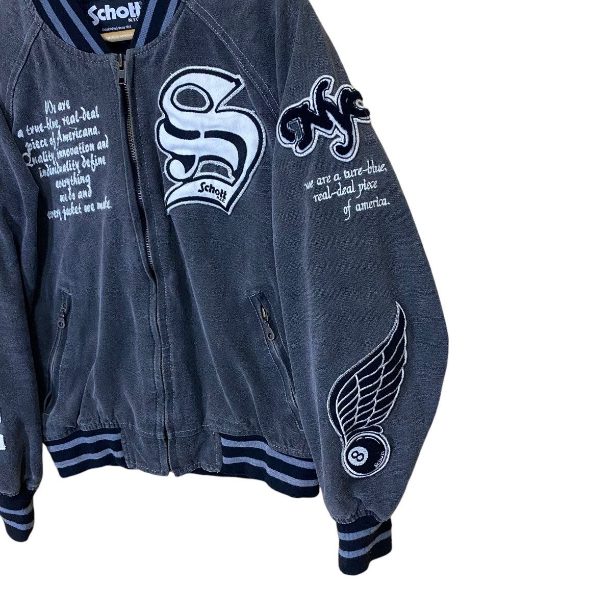 Schott Schott Bad Before Bad Was A Good Thing 8Ball Varsity Jacket Size US S / EU 44-46 / 1 - 3 Thumbnail