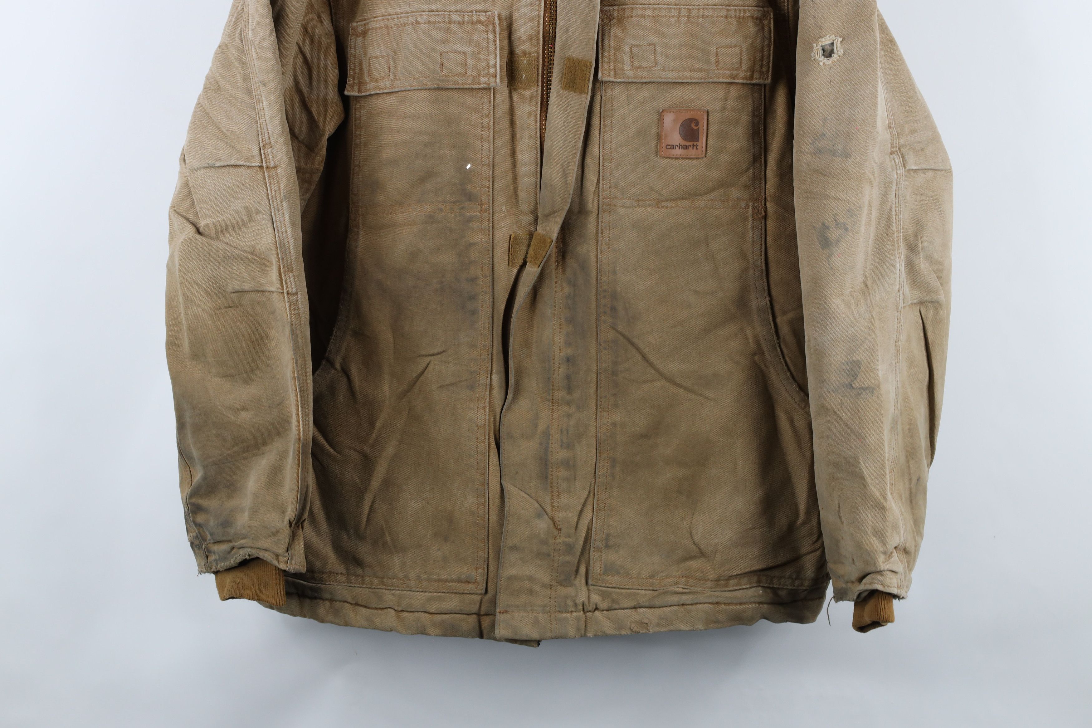 Carhartt × Vintage Vintage Carhartt Spell Out Quilted Canvas Chore Barn Jacket Size US S / EU 44-46 / 1 - 3 Thumbnail