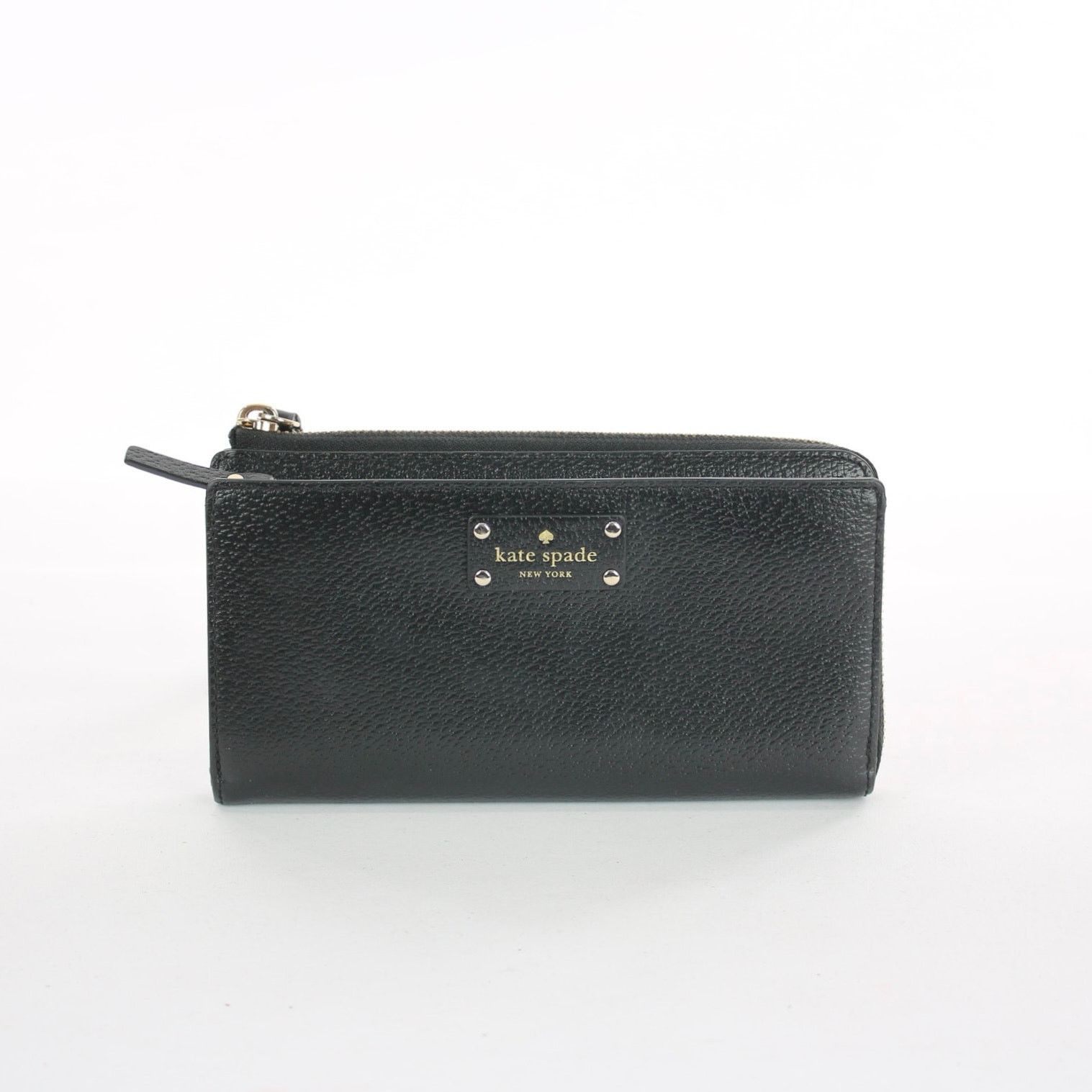 Kate Spade Kate Spade Black Textured Leather Zip Around Wallet Size ONE SIZE - 1 Thumbnail