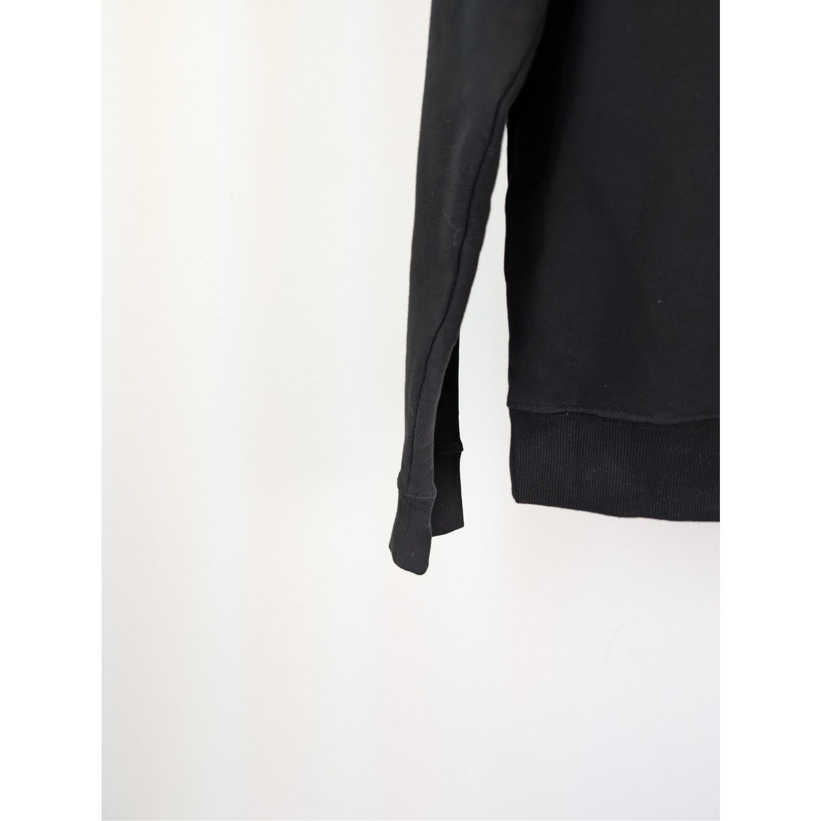 Saint Laurent Paris o1rshd1 CC20 cotton crewneck sweatshirt with lamb leather Size US M / EU 48-50 / 2 - 6 Thumbnail