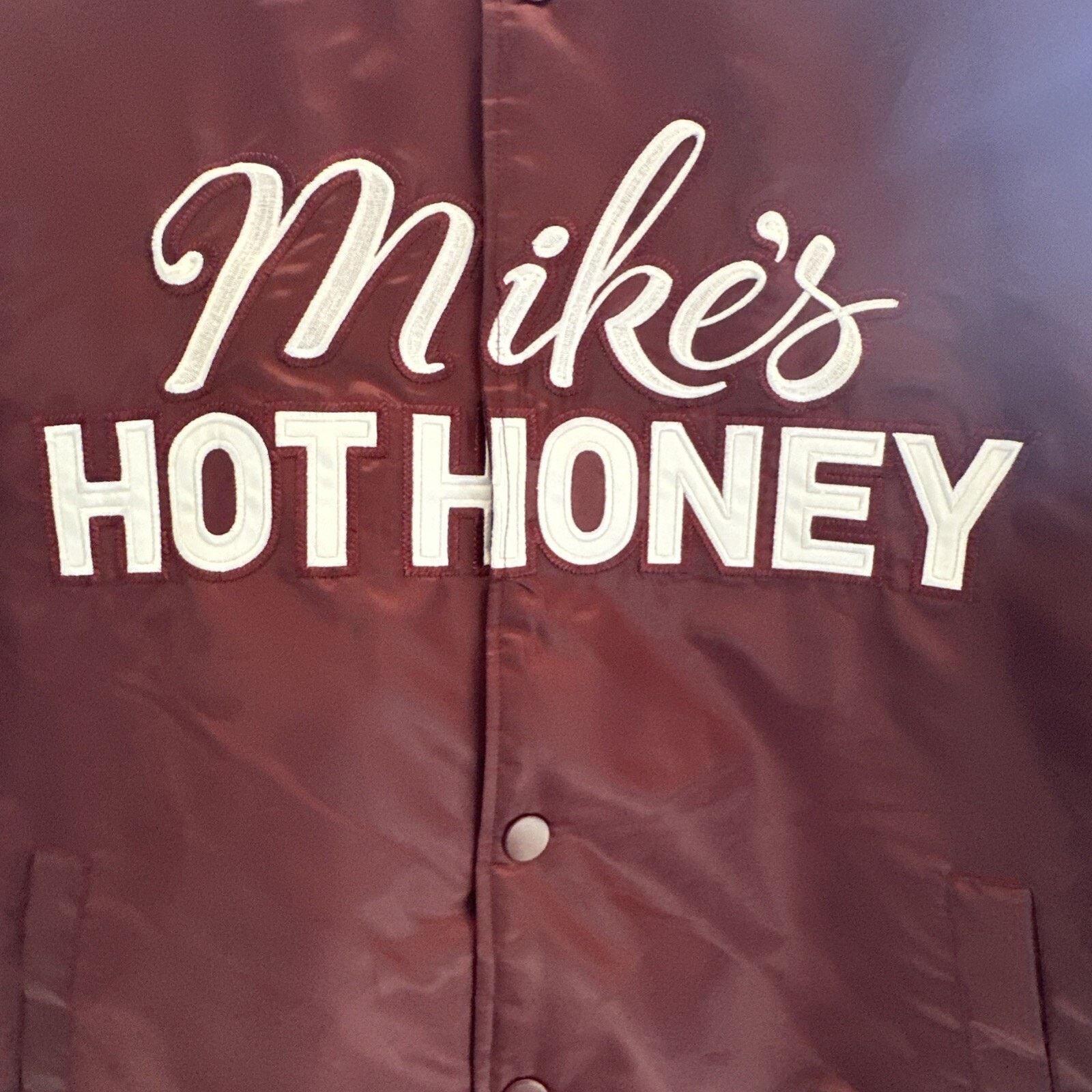 Starter Starter Mikes Hot Honey Snap Button Jacket Size L Burgundy Size US L / EU 52-54 / 3 - 3 Thumbnail