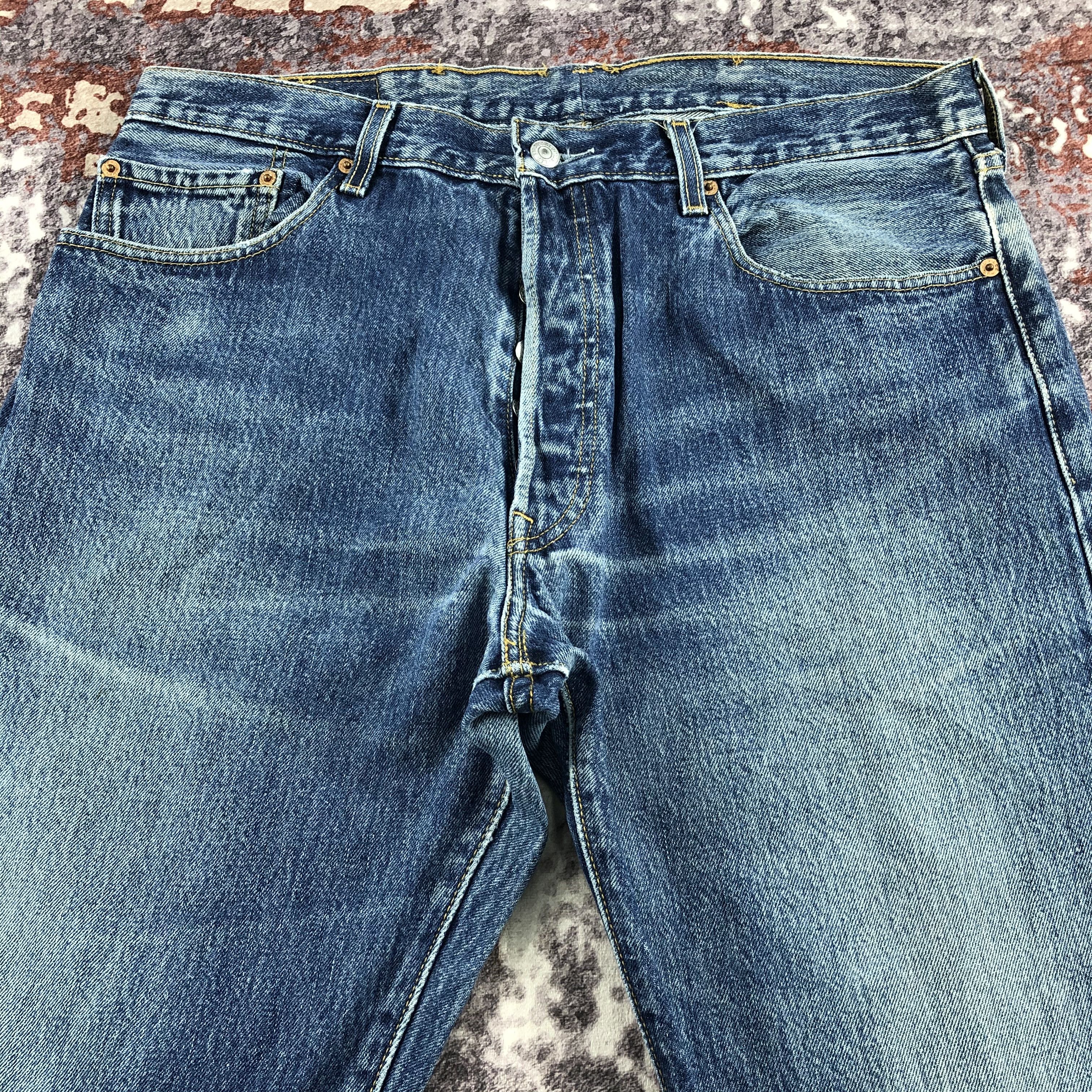 Levi's 90s Vintage Blue Wash Levis 501 Jeans-JM2378 Size US 36 / EU 52 - 3 Thumbnail