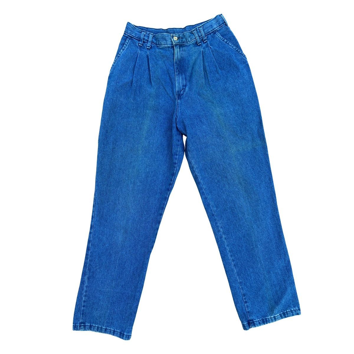 Dickies Vintage 90s Dickies Made in USA Pleated Denim Jeans Size 28" / US 6 / IT 42 - 1 Thumbnail