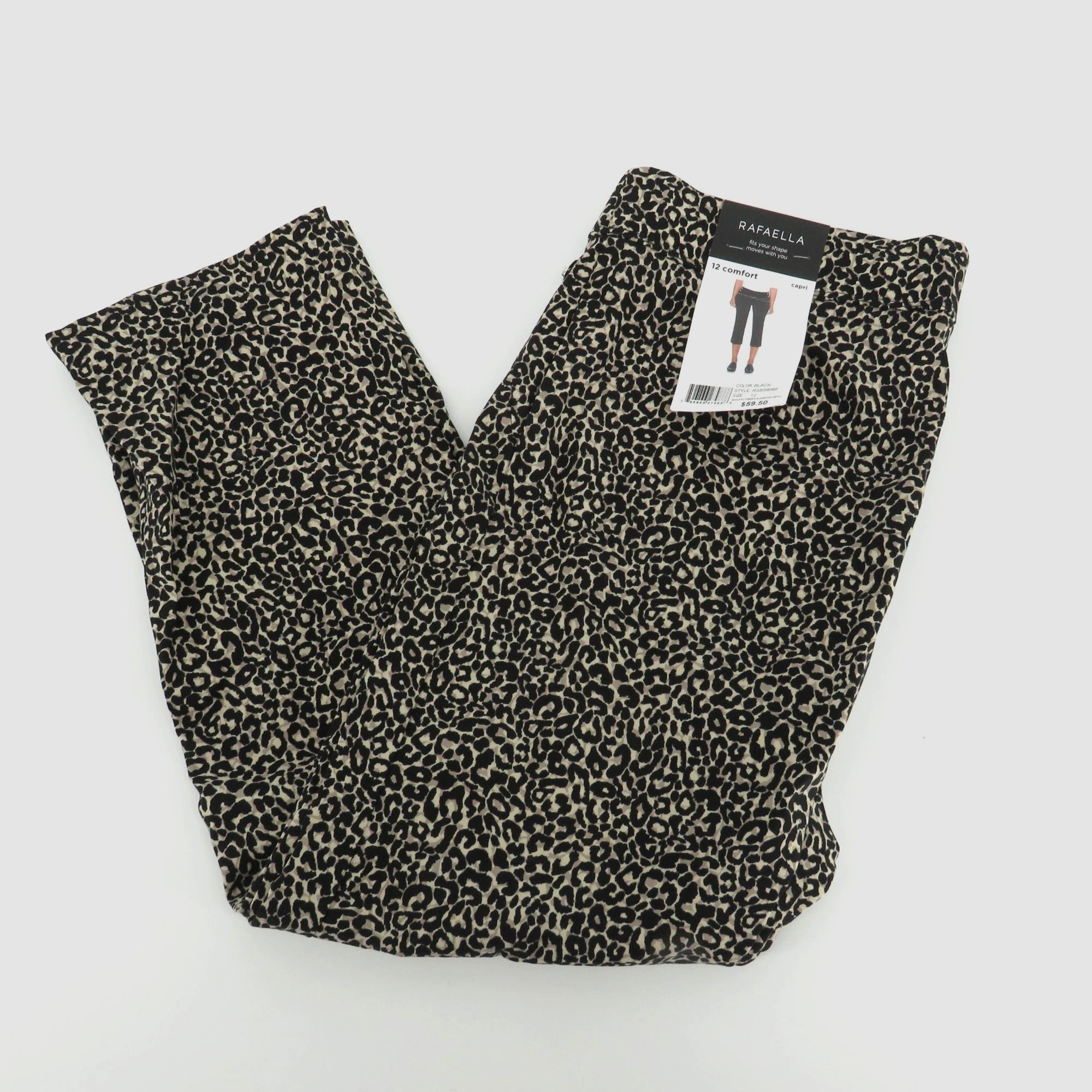 Other Rafaella Womens Leopard Print Capri Pants Size 12 Comfort Fi Size 34" / US 12 / IT 48 - 4 Thumbnail