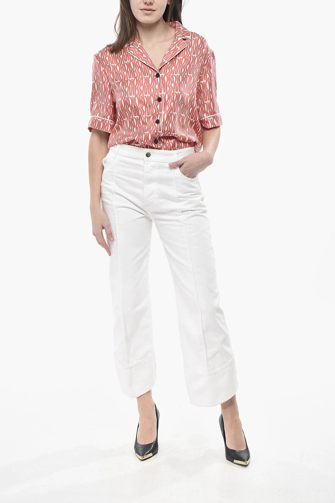Bottega Veneta og1mm0426 Cotton Pant in White Size 26" / US 2 / IT 38 - 4 Thumbnail