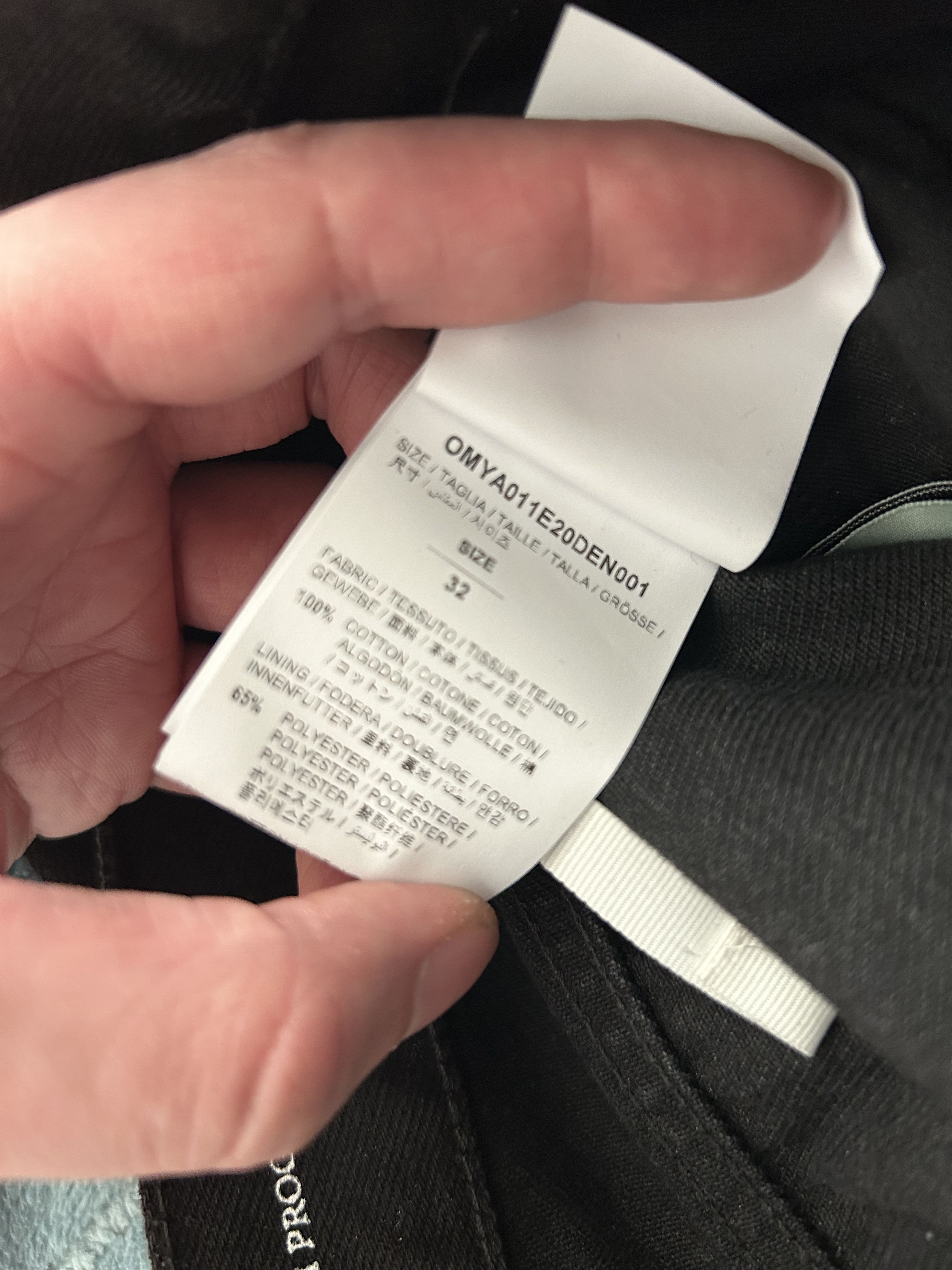 Off-White Off-White „Program Denim“ (OMYA011E20) Size US 32 / EU 48 - 7 Thumbnail