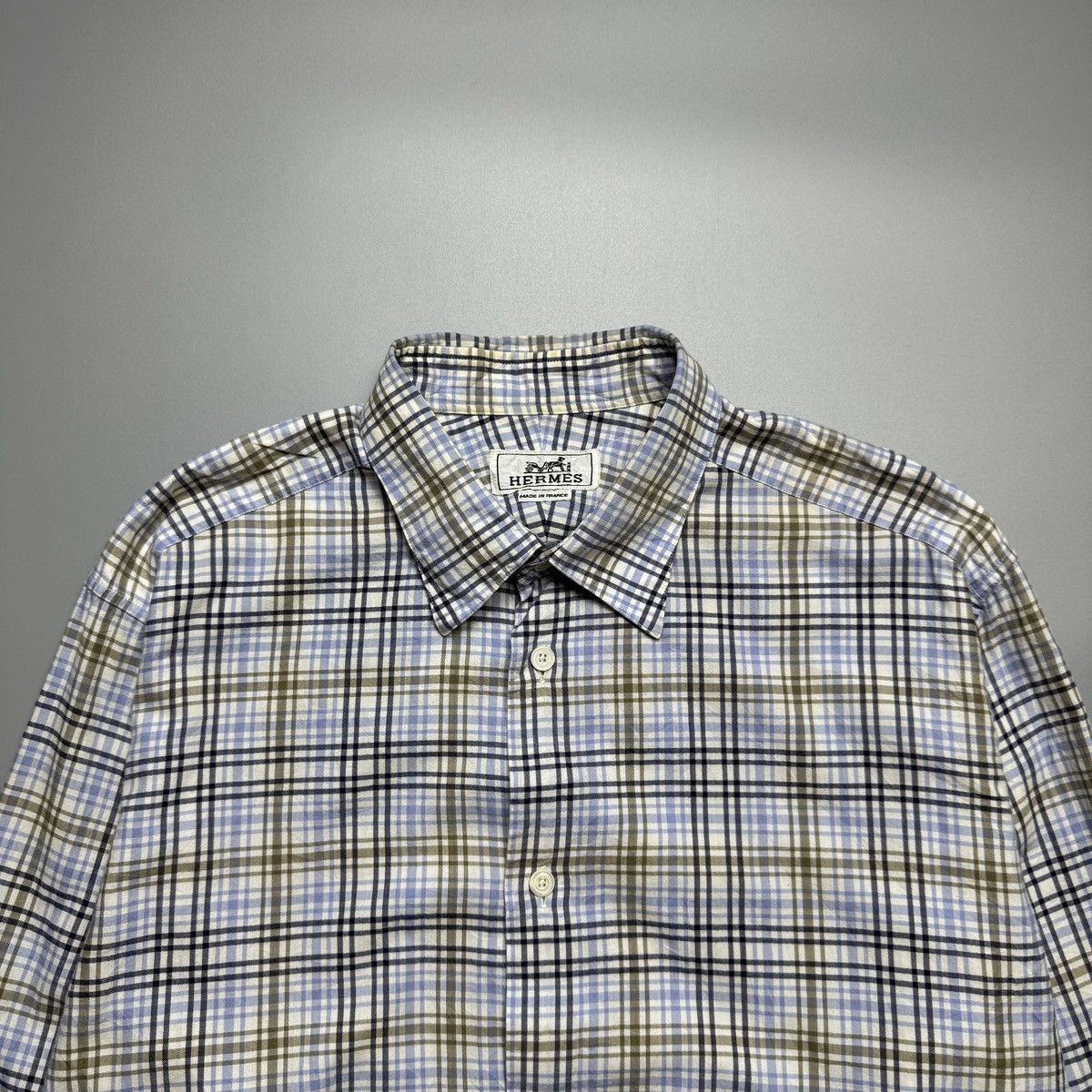 Hermes Hermes - Tricolor Checkered Longsleeve Size US S / EU 44-46 / 1 - 5 Thumbnail