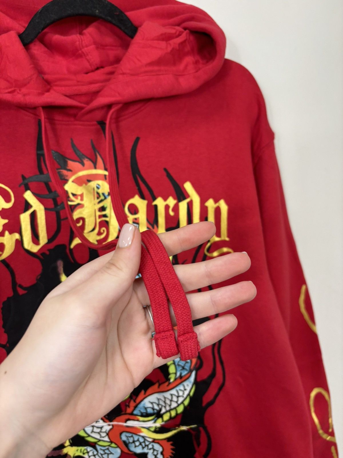 Ed Hardy Ed Hardy NEW Chinese Dragon Fire Tattoo Logo Y2K Red Hoodie Size US XL / EU 56 / 4 - 6 Thumbnail