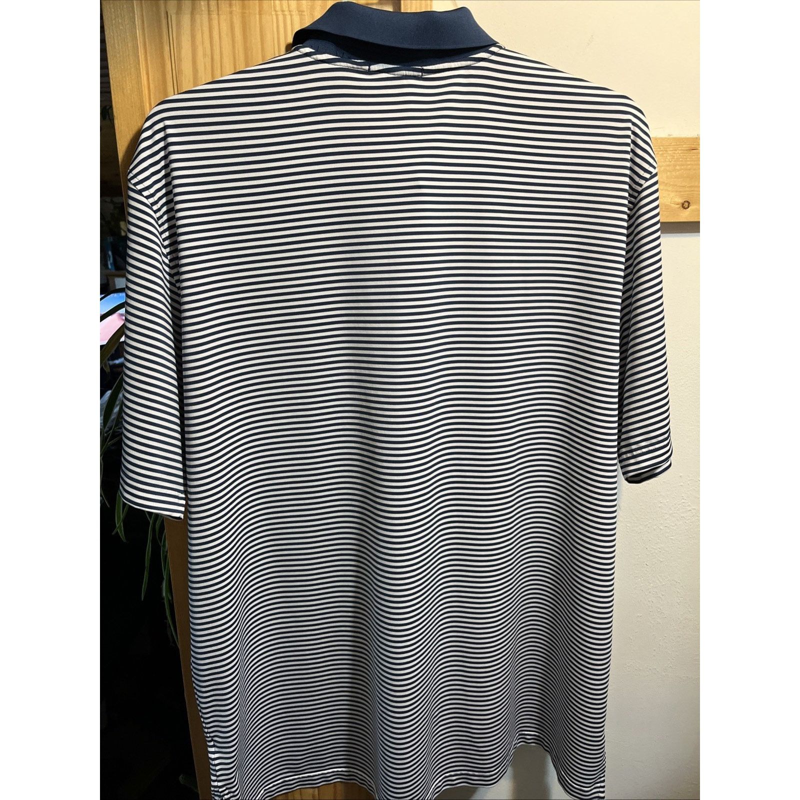 Peter Millar PETER MILLAR Men’s XXL Navy Blue Striped Polo Shirt Golf Size US XXL / EU 58 / 5 - 8 Thumbnail
