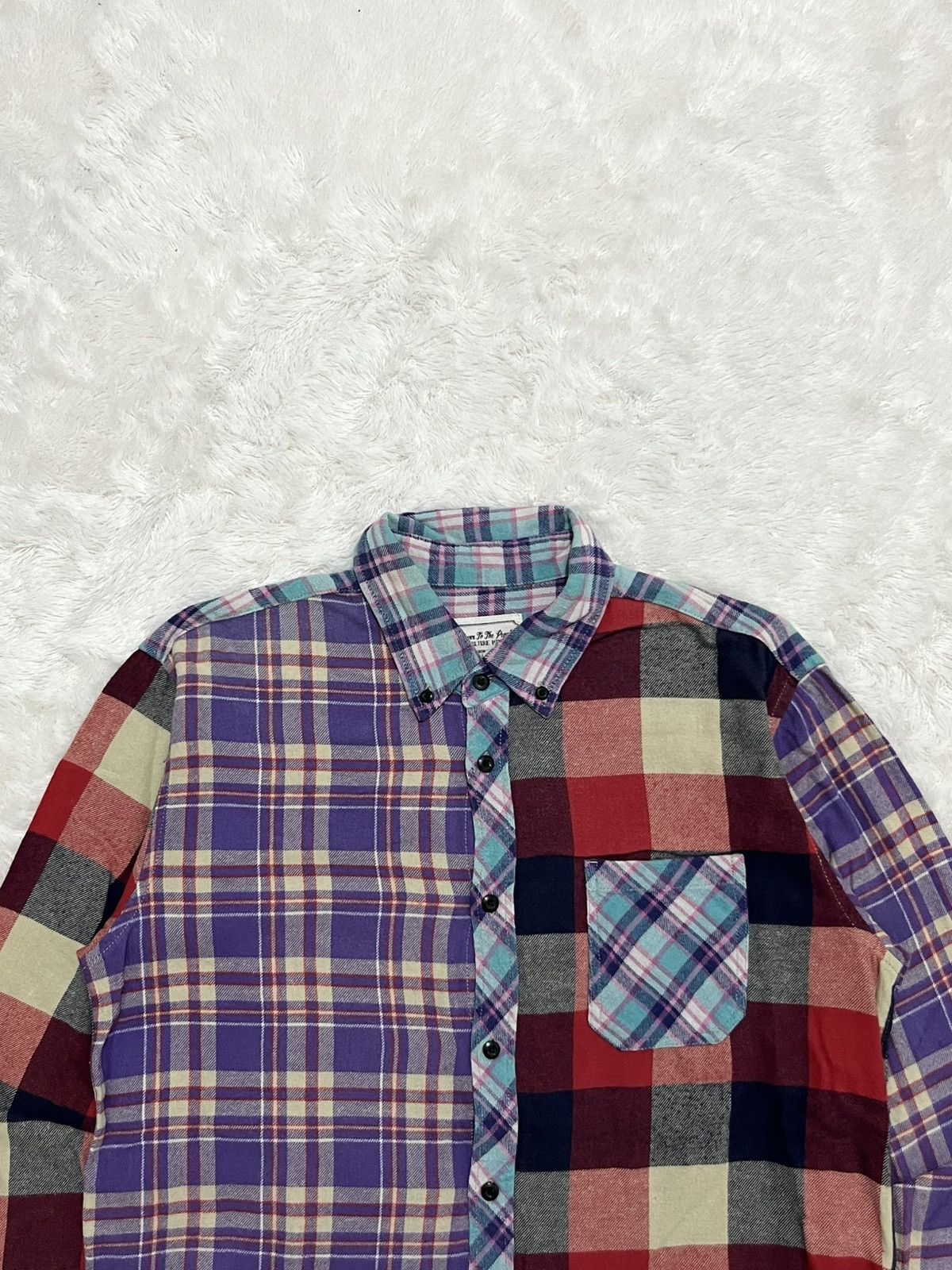 Other Power To The People Patchwork Plaid Shirt L (Fits M) Size US M / EU 48-50 / 2 - 2 Thumbnail