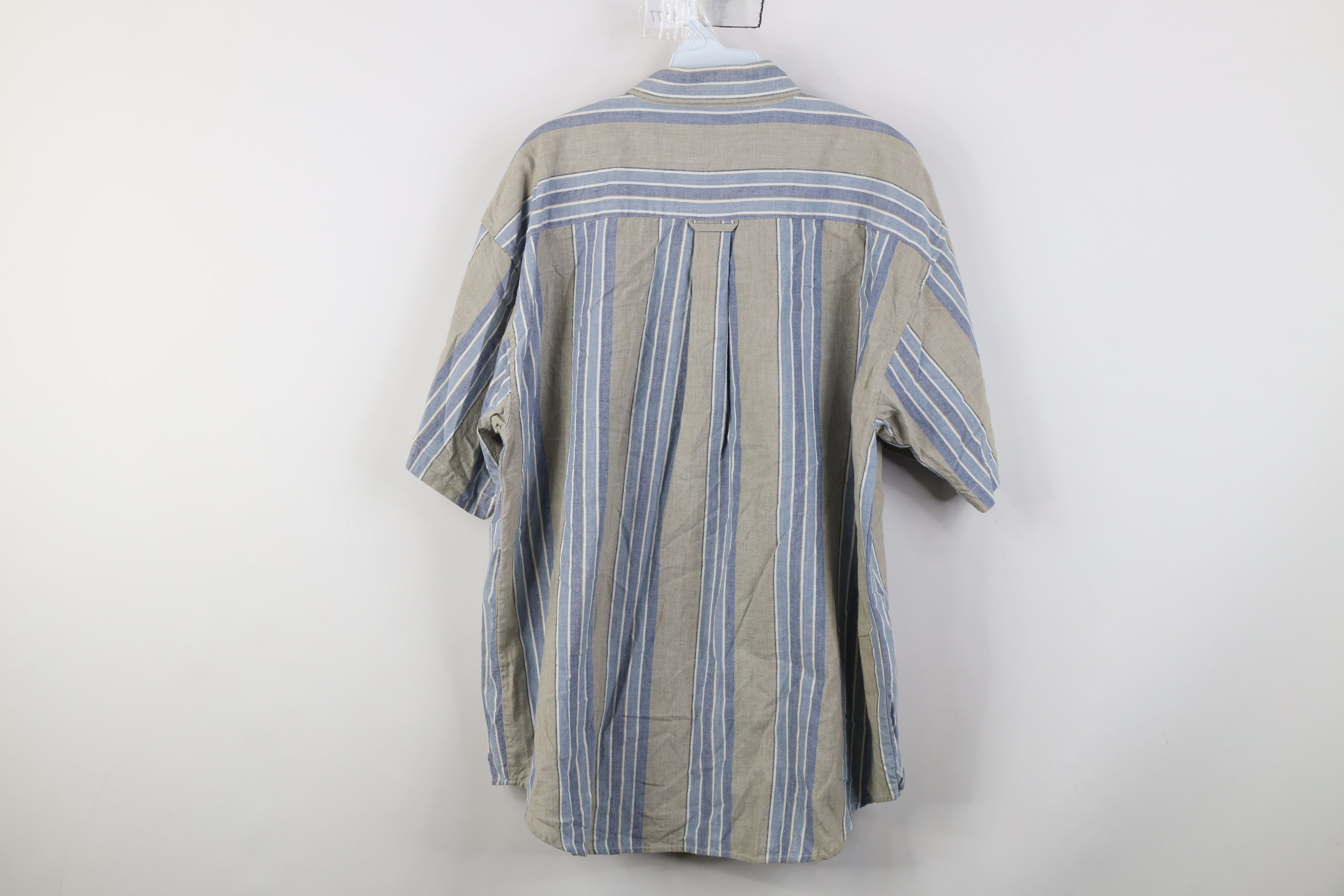 Vintage Vintage 90s Streetwear Block Short Sleeve Button Down Shirt Size US L / EU 52-54 / 3 - 10 Thumbnail