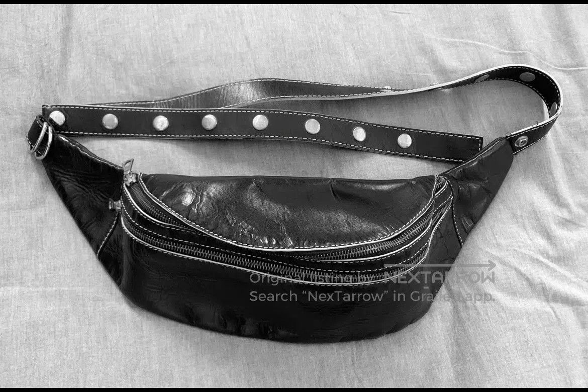 Number (N)ine Number Nine black Leather rivet Shoulder Bag. Size ONE SIZE - 1 Thumbnail