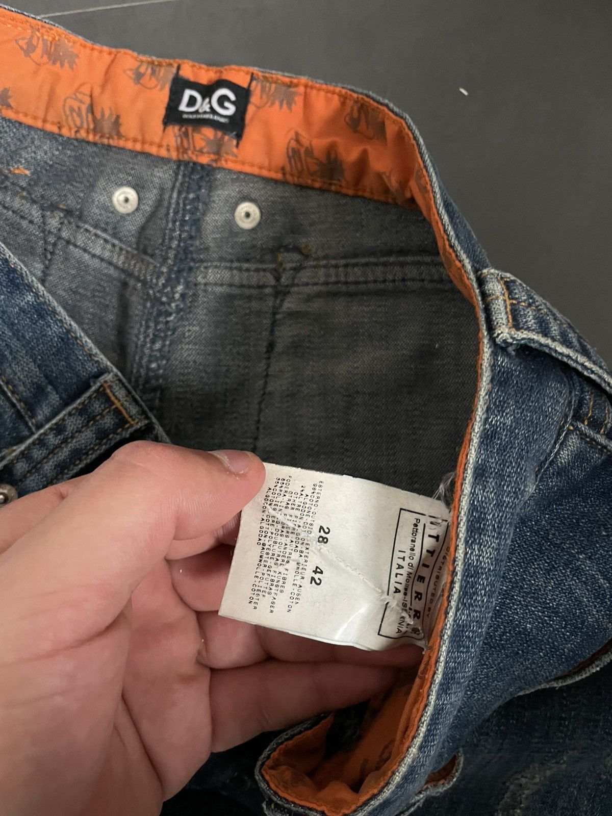 Dolce & Gabbana Vintage Dolce & Gabbana Bootcut Flared Distressed Pants Y2K Size 28" / US 6 / IT 42 - 4 Thumbnail