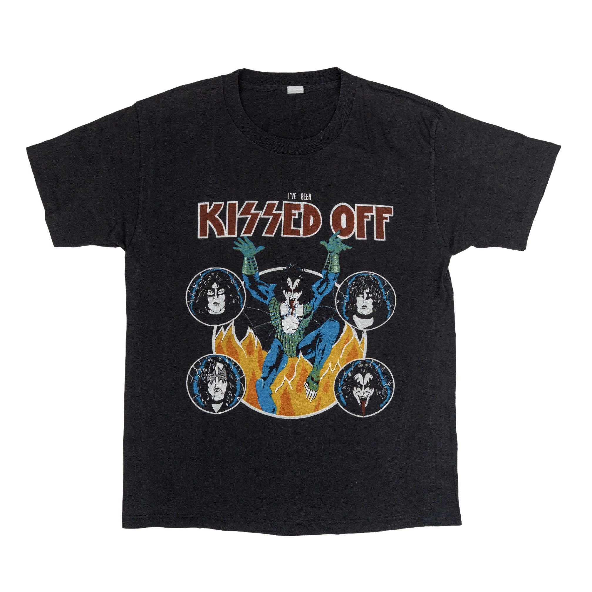 Vintage 1986 Kiss Crazy Nights Tour Logo Short Sleeve Tee Shirt Bla Size US M / EU 48-50 / 2 - 1 Thumbnail
