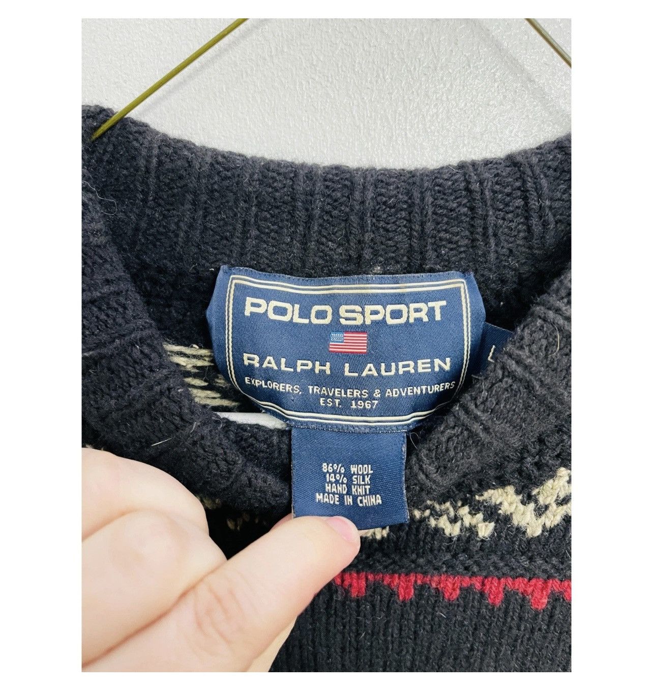 Polo Ralph Lauren Vintage 90s Polo Sport Ralph Lauren Wool Reindeer Sweater L Size US L / EU 52-54 / 3 - 3 Thumbnail
