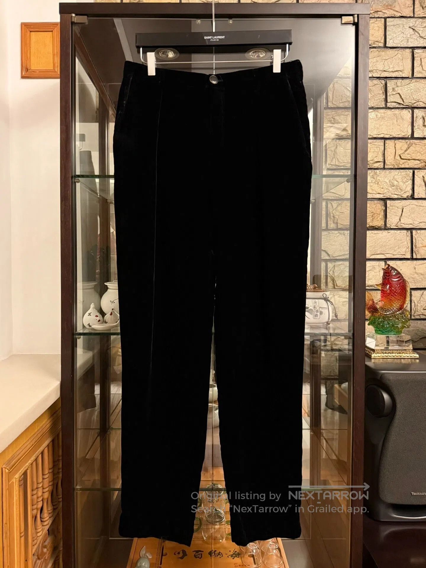Saint Laurent Paris Saint Laurent 20FW Runway Black Velvet Striped Suit. Size US M / EU 48-50 / 2 - 6 Thumbnail